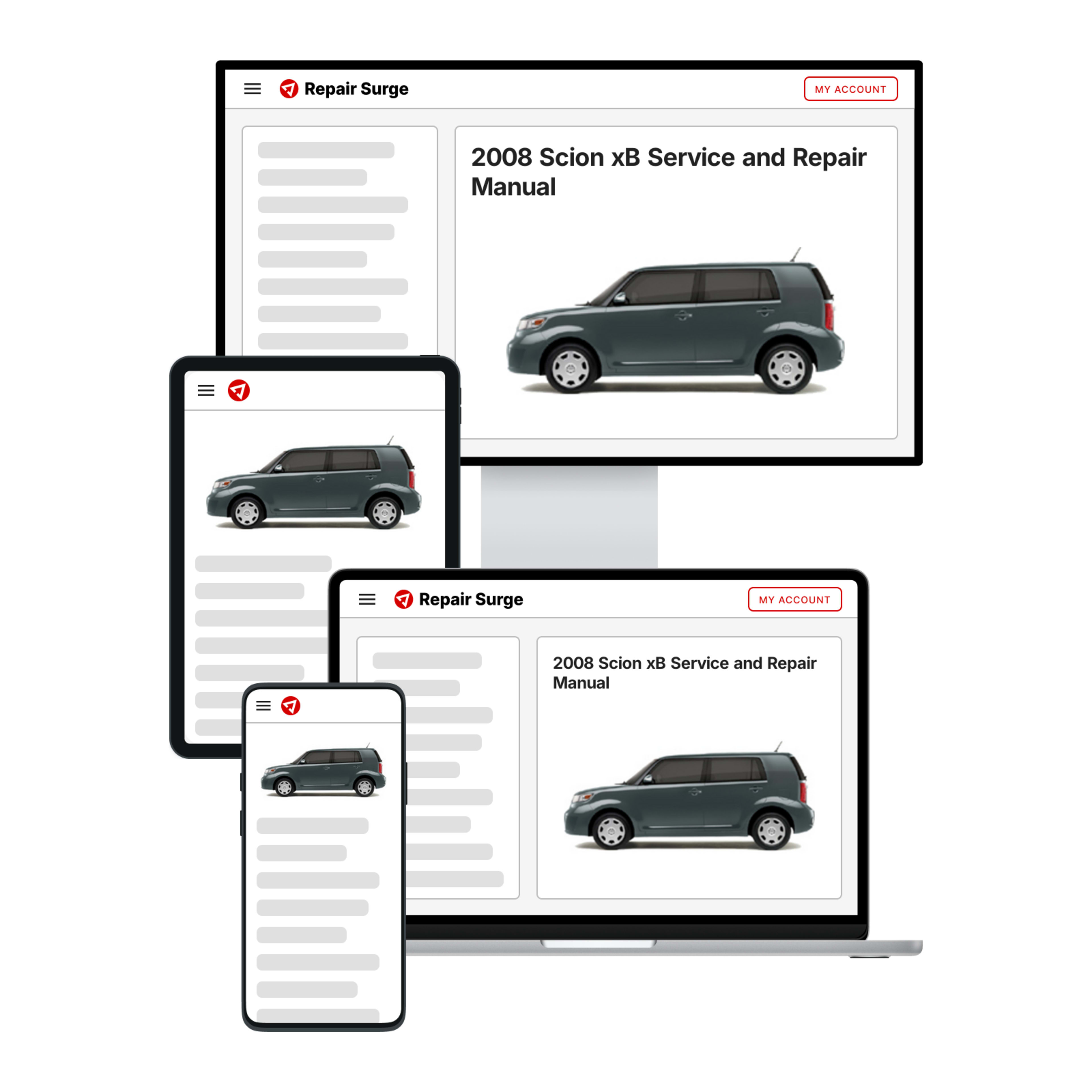 2008 Scion xB service and repair manual hero image
