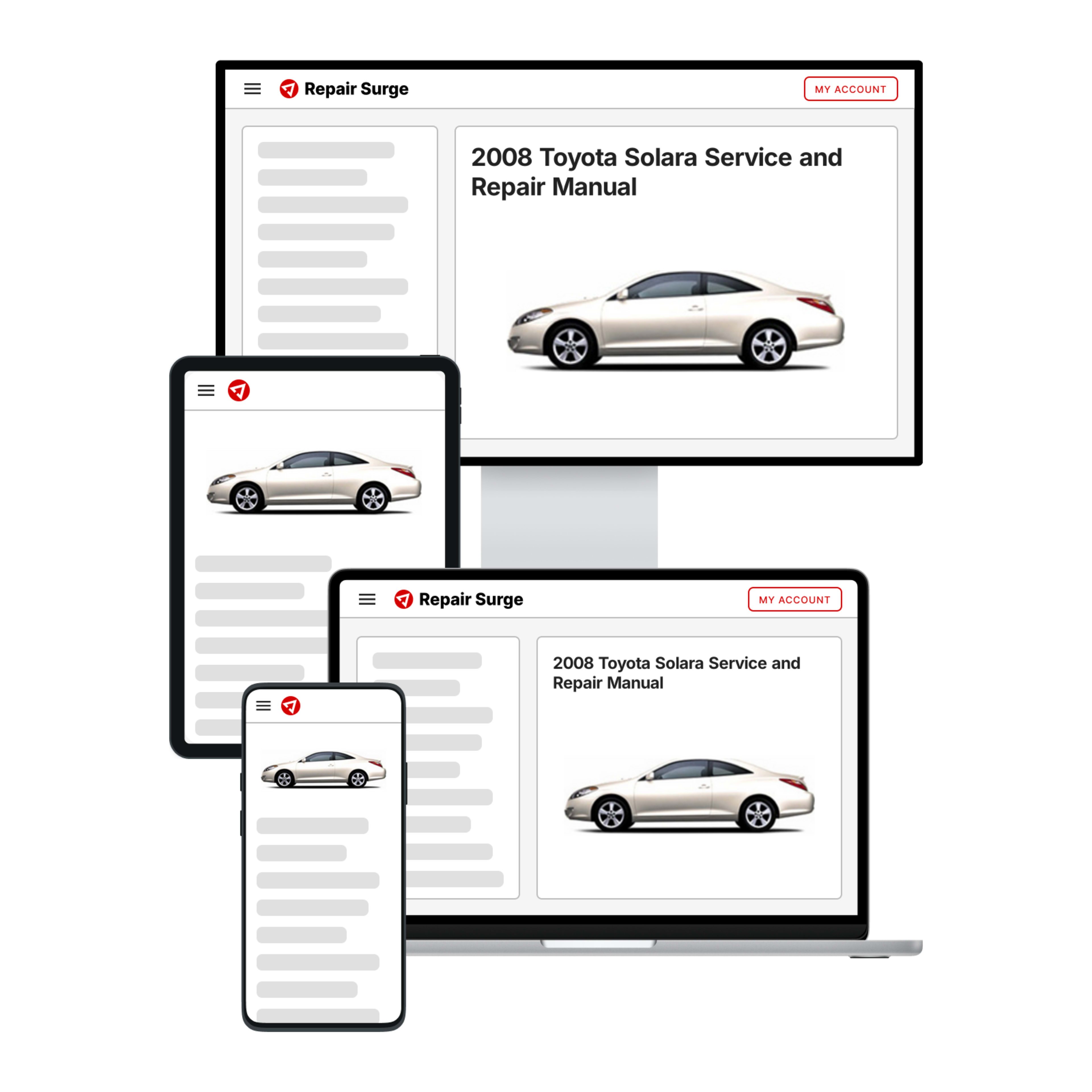2008 Toyota Solara service and repair manual hero image