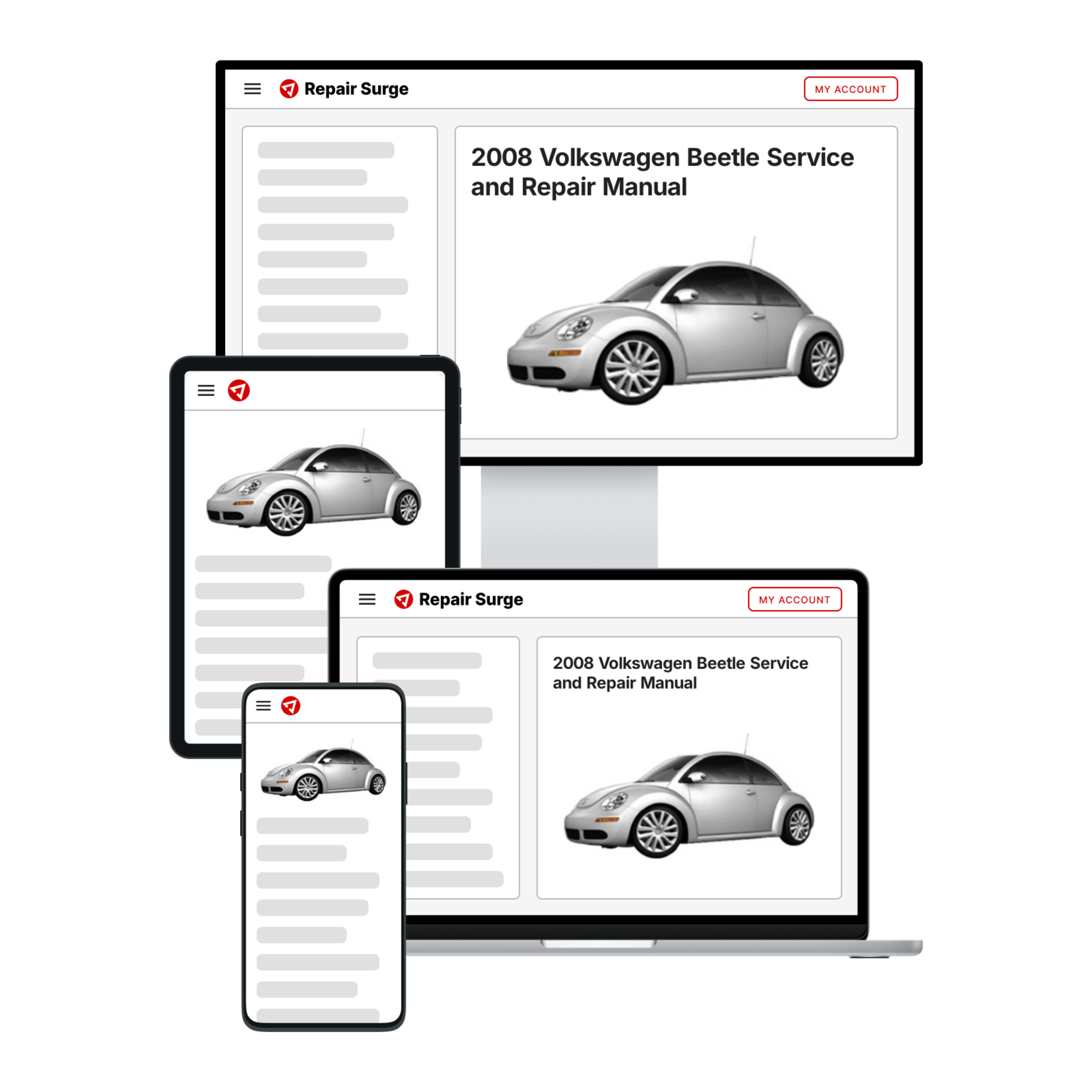 2008 Volkswagen Beetle service and repair manual hero image