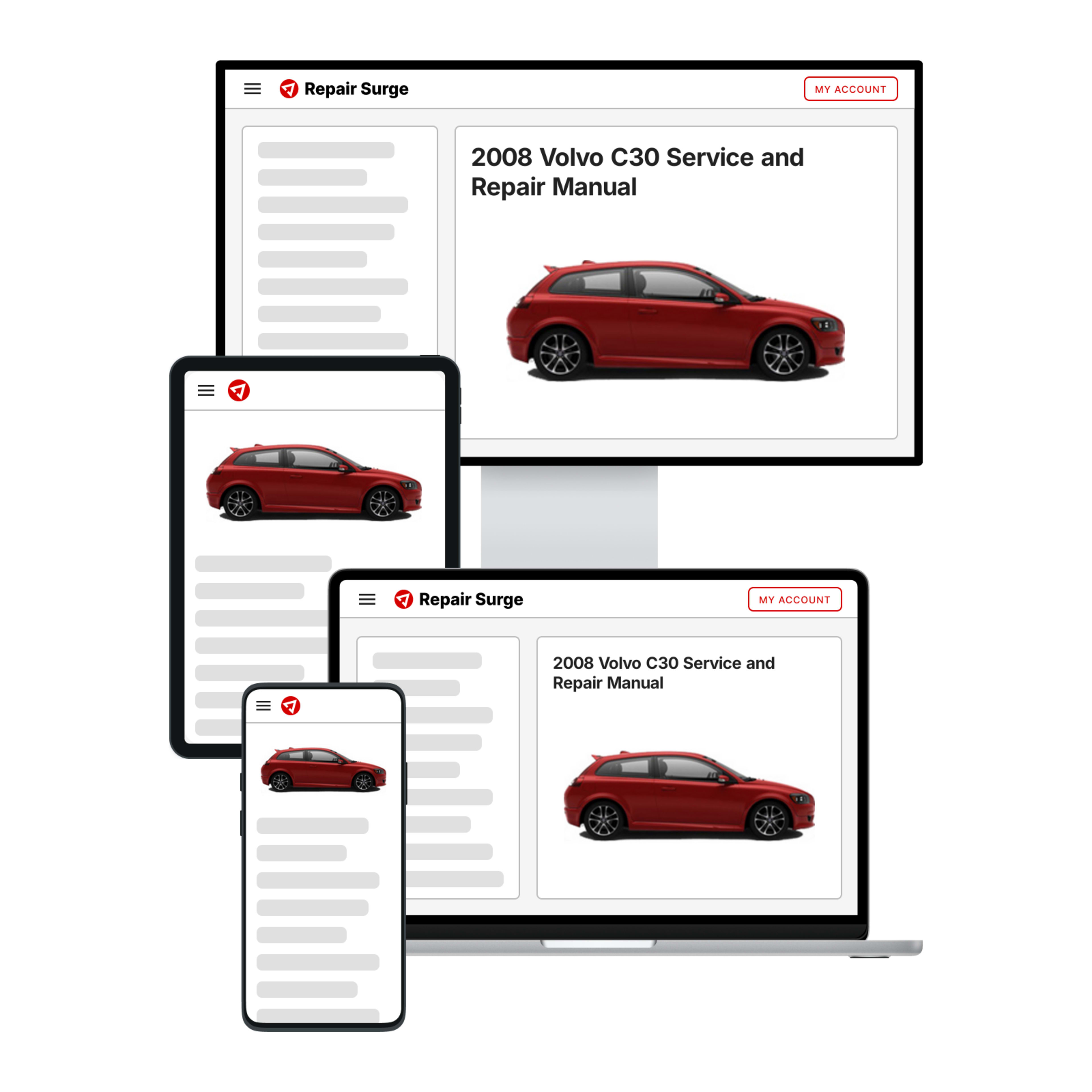 2008 Volvo C30 service and repair manual hero image