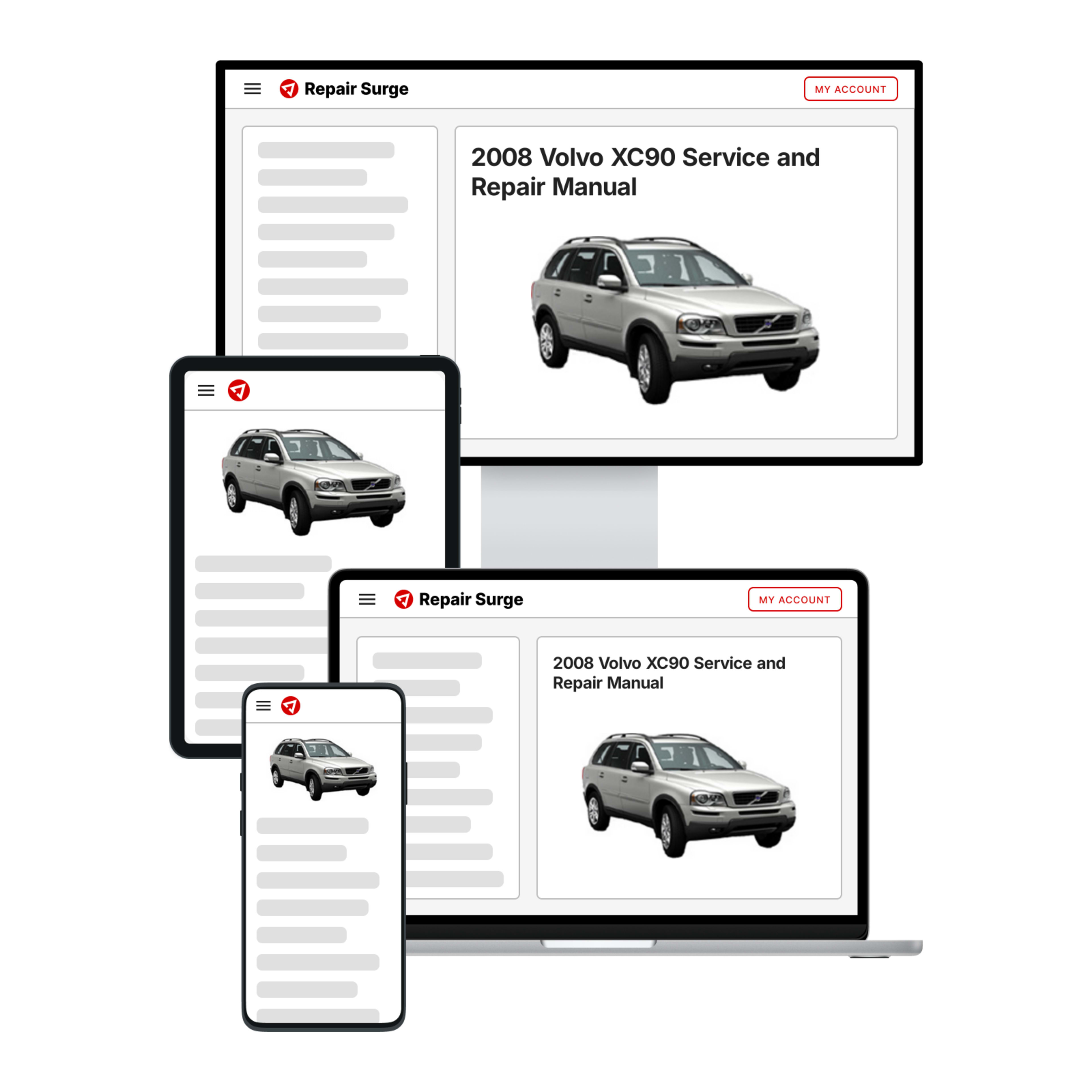 2008 Volvo XC90 service and repair manual hero image