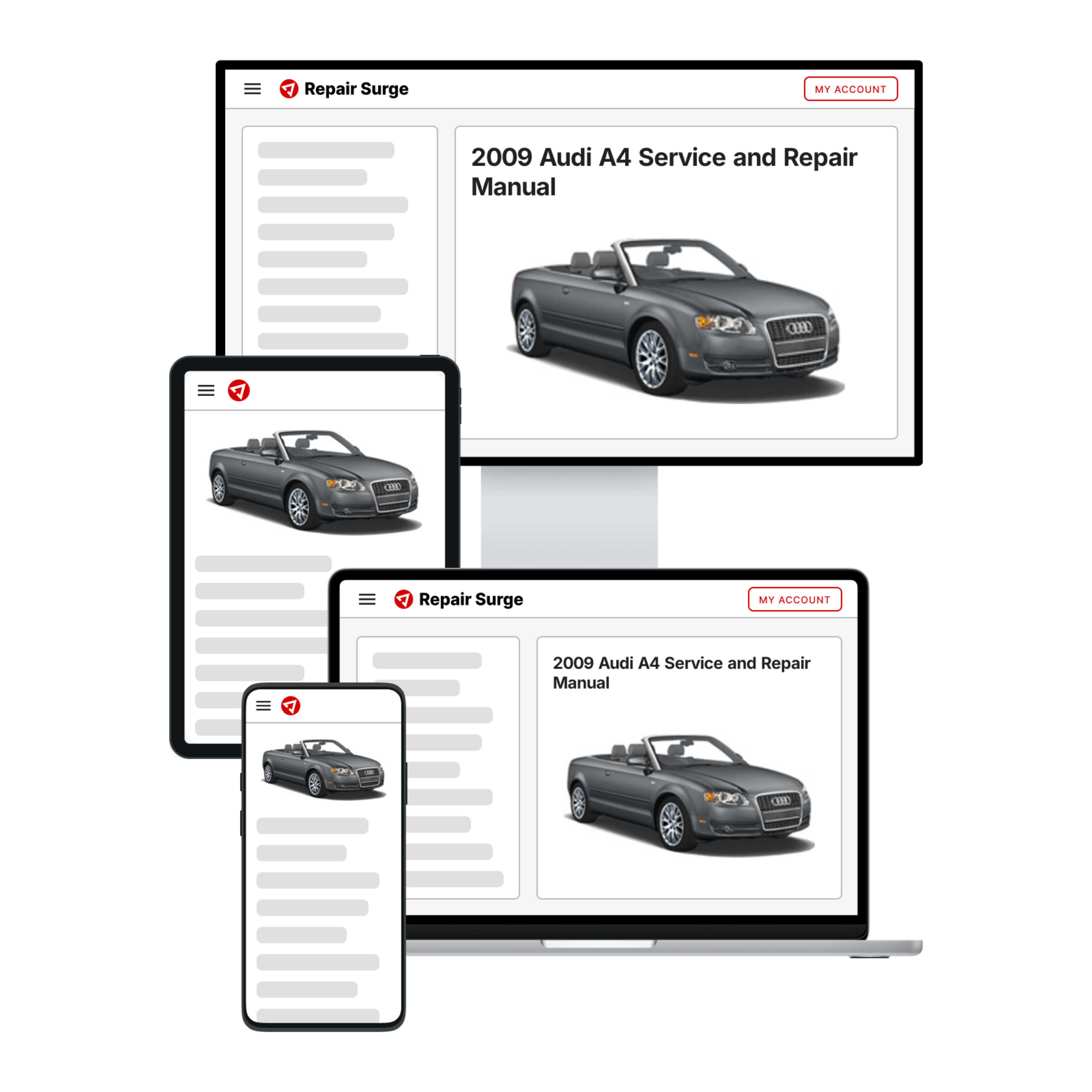 2009 Audi A4 service and repair manual hero image