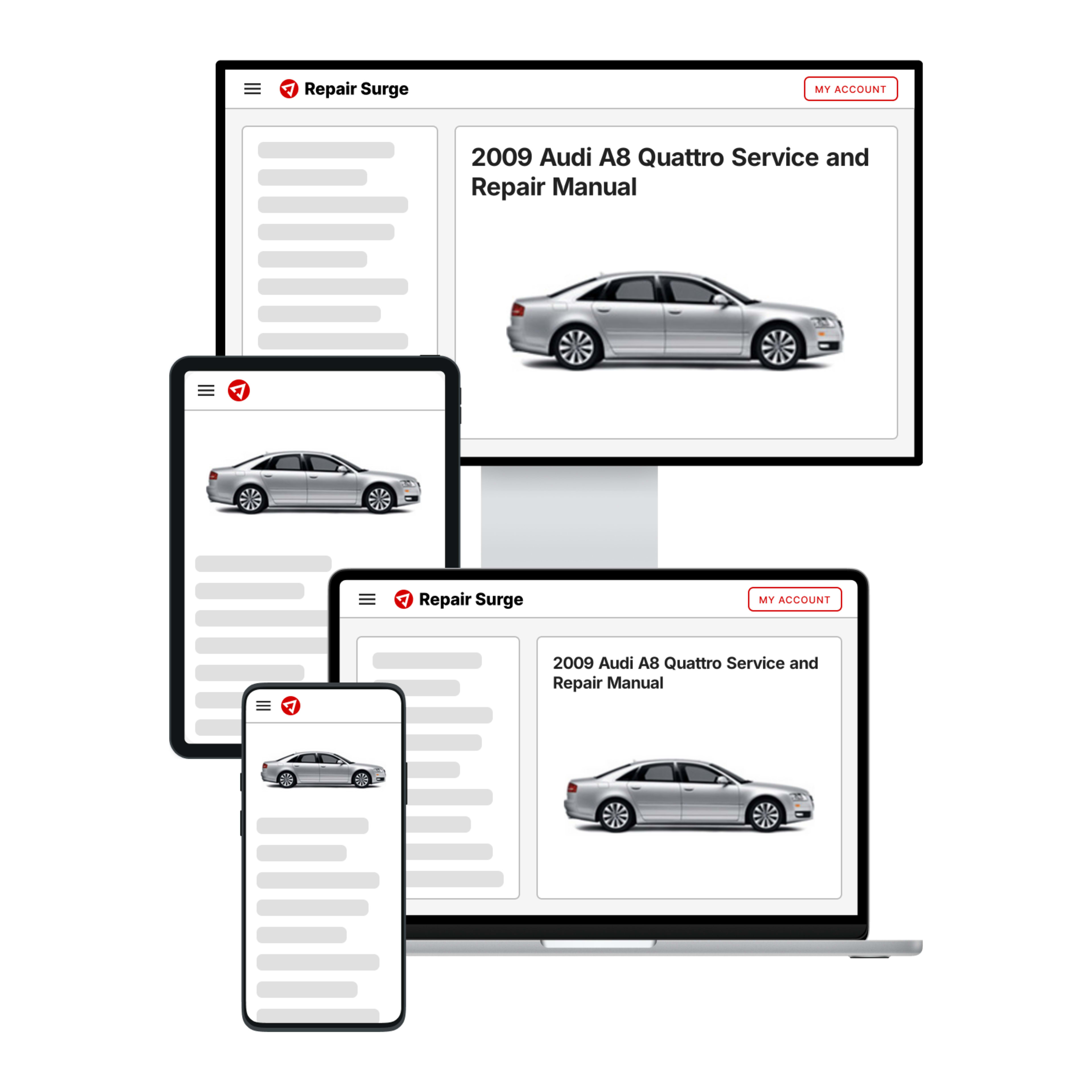 2009 Audi A8 Quattro service and repair manual hero image