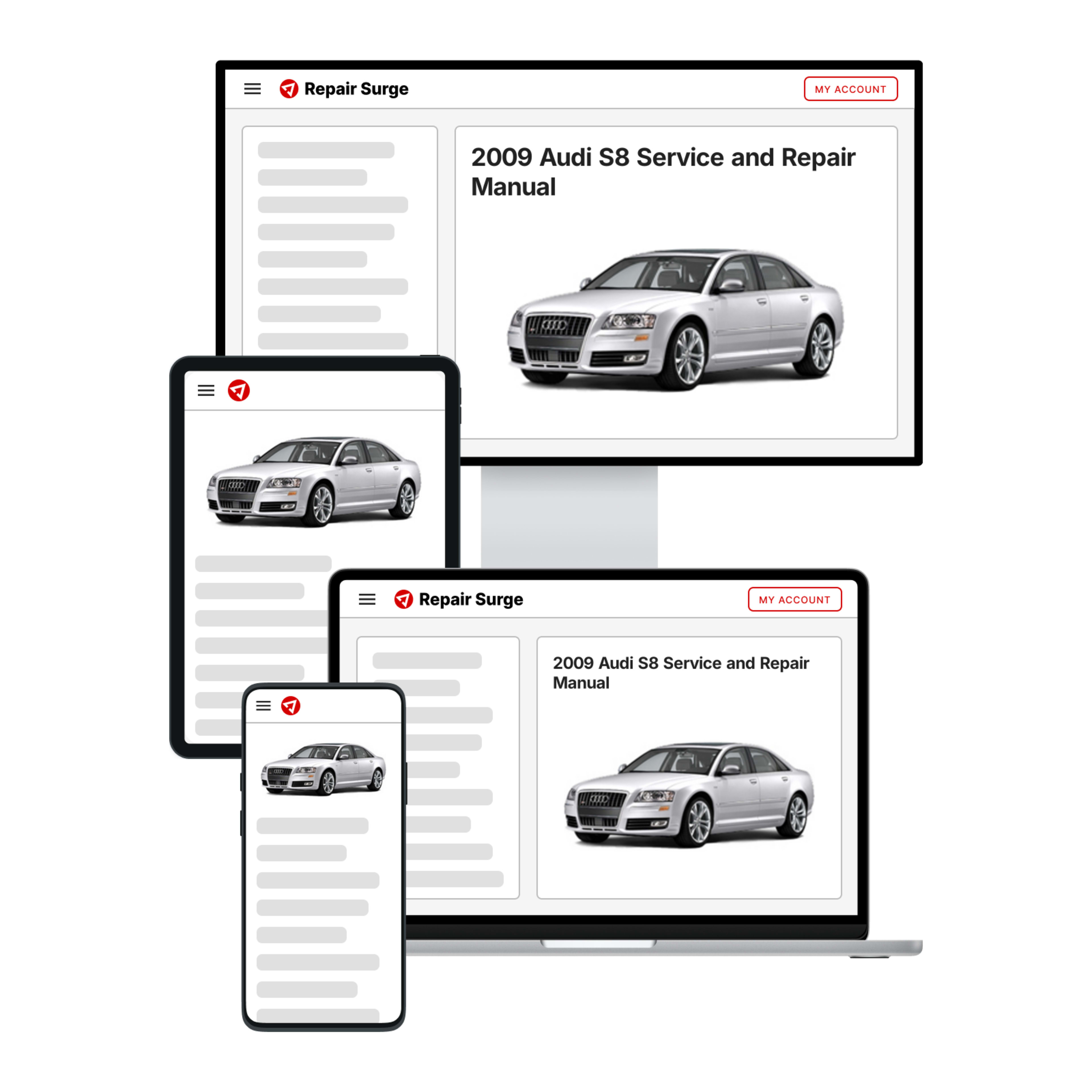 2009 Audi S8 service and repair manual hero image