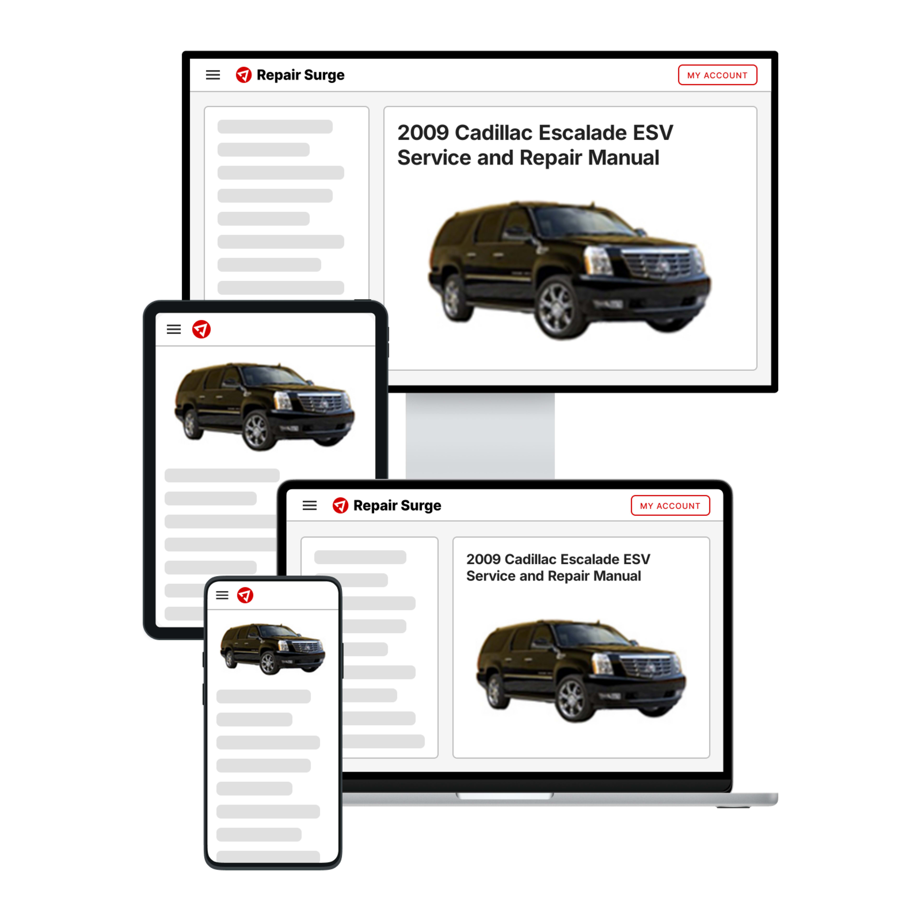 2009 Cadillac Escalade ESV service and repair manual hero image