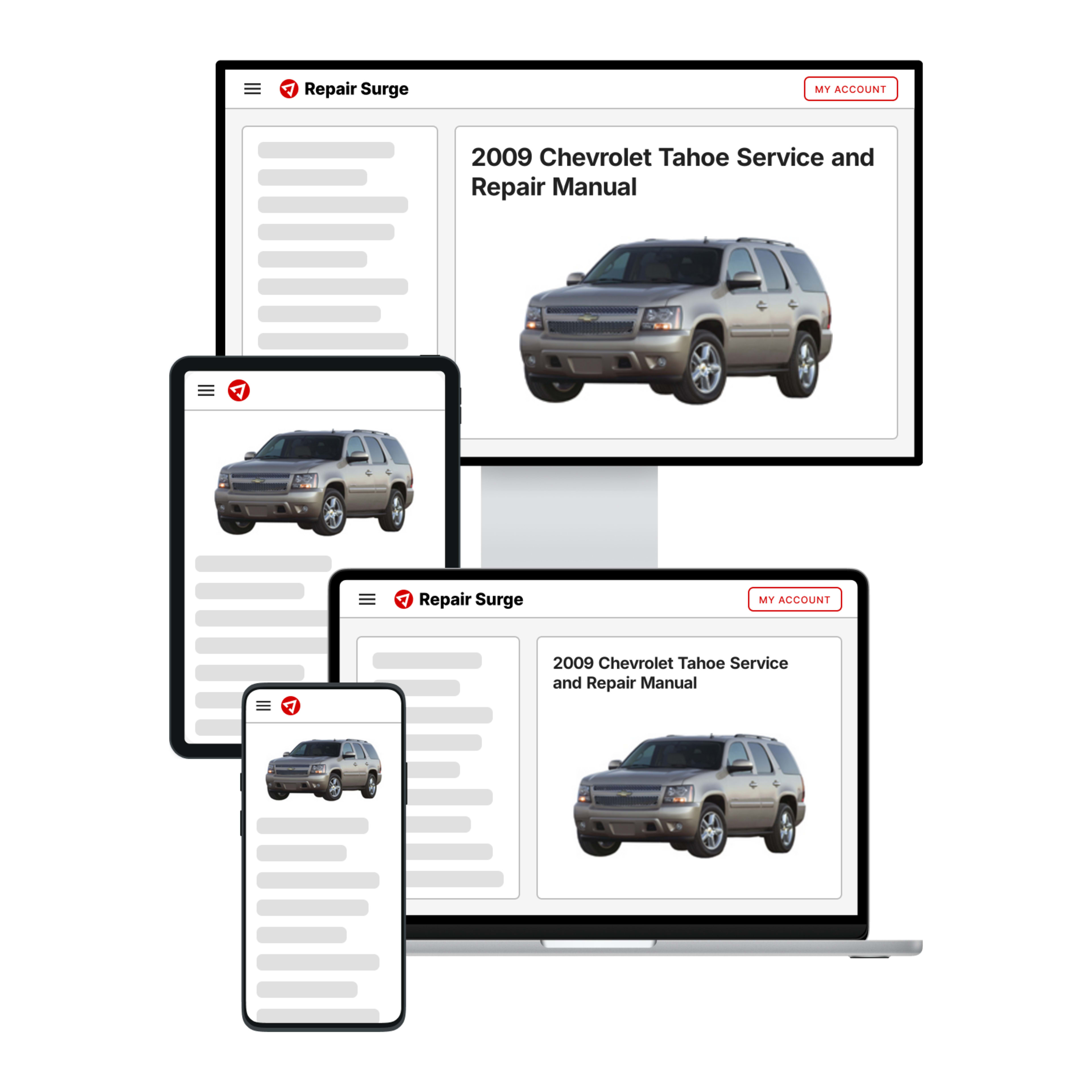 2009 Chevrolet Tahoe service and repair manual hero image