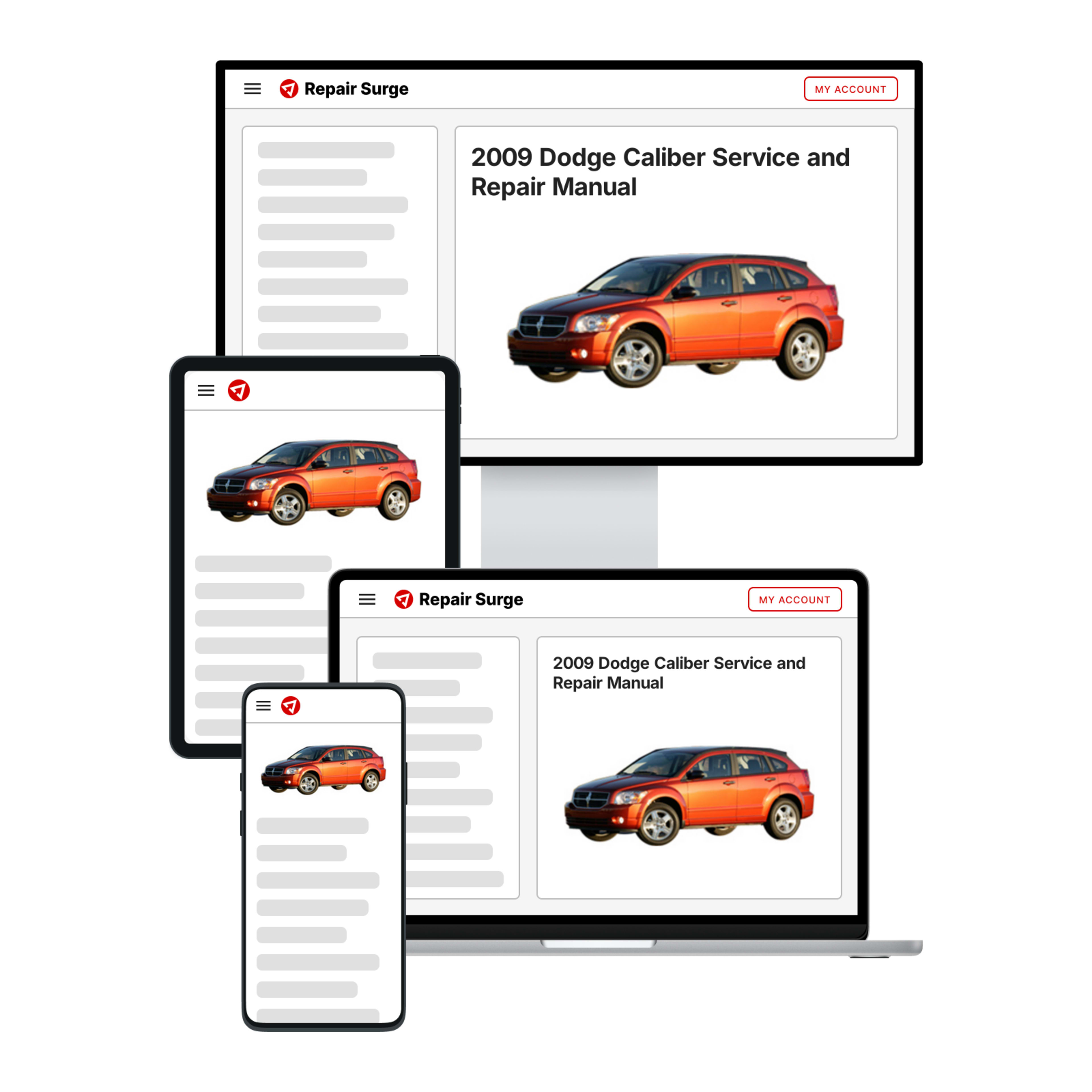 2009 Dodge Caliber service and repair manual hero image