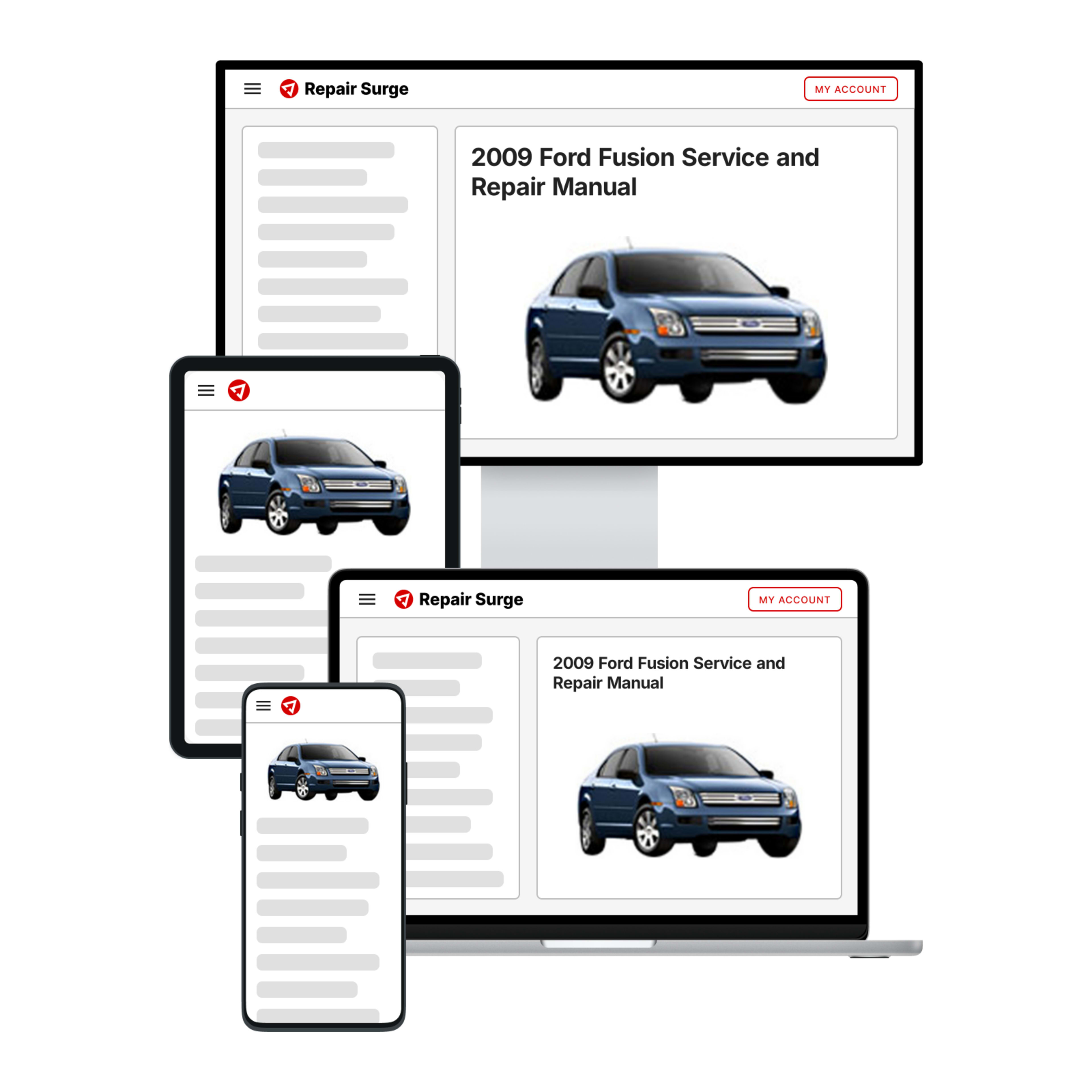 2009 Ford Fusion service and repair manual hero image