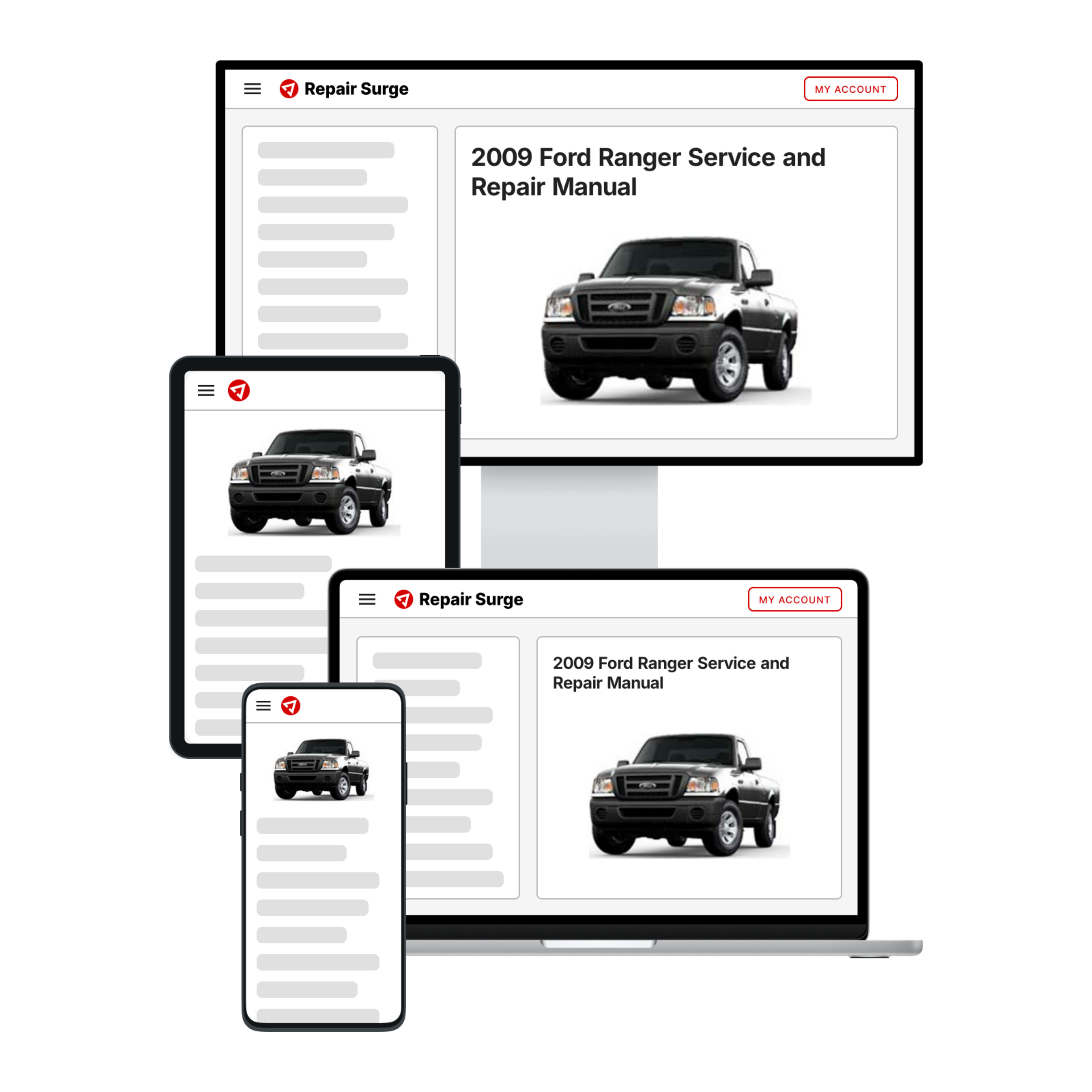 2009 Ford Ranger service and repair manual hero image