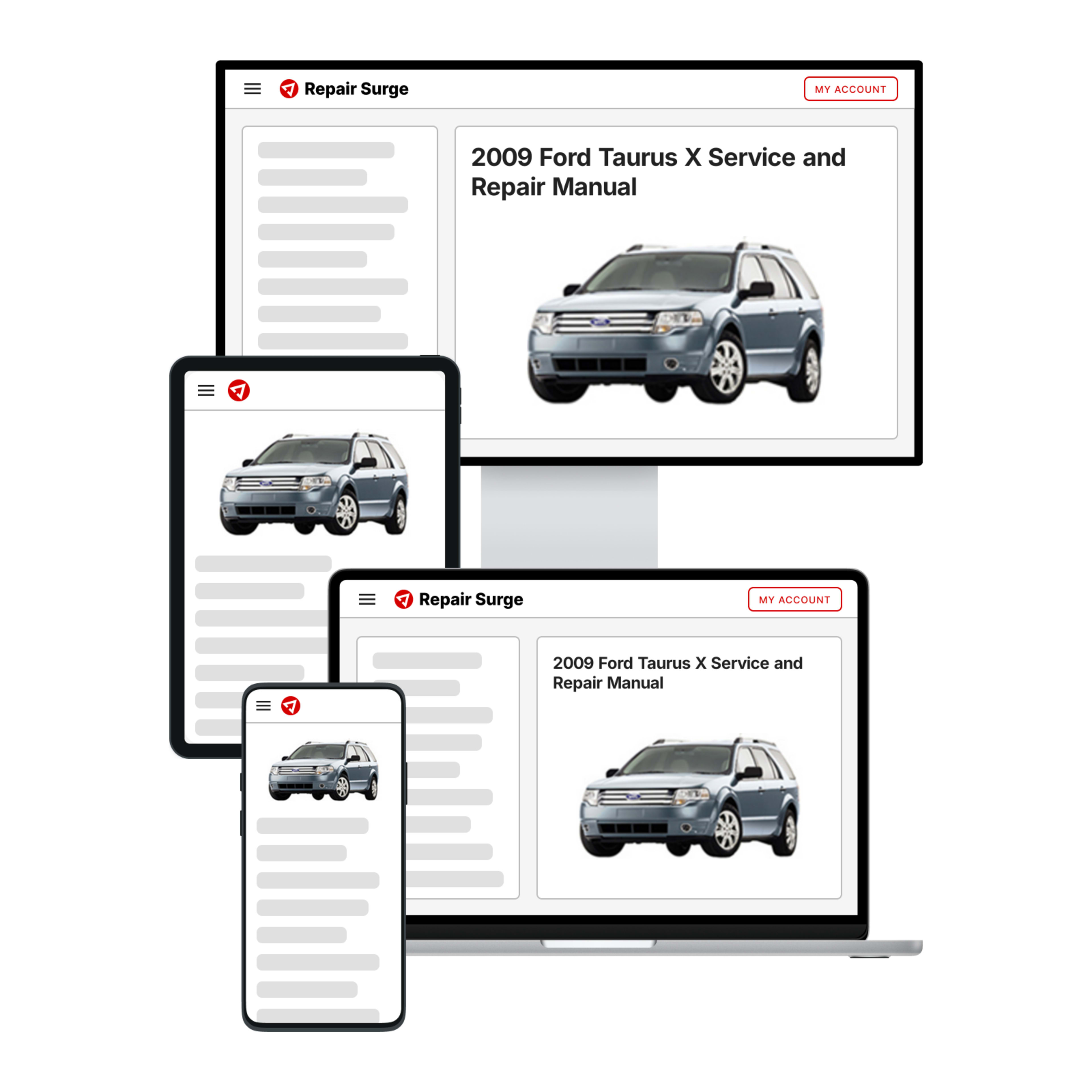2009 Ford Taurus X service and repair manual hero image