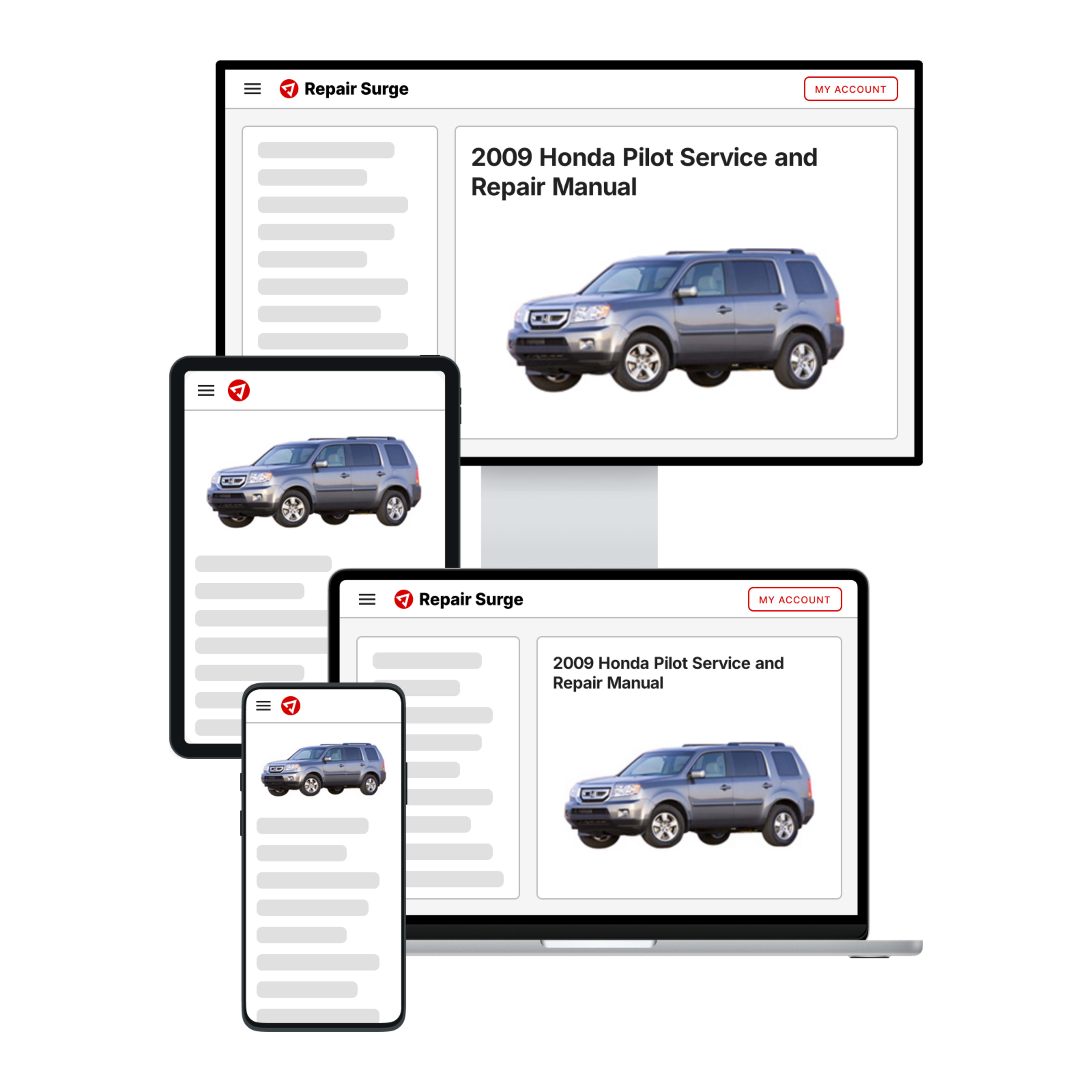 2009 Honda Pilot service and repair manual hero image