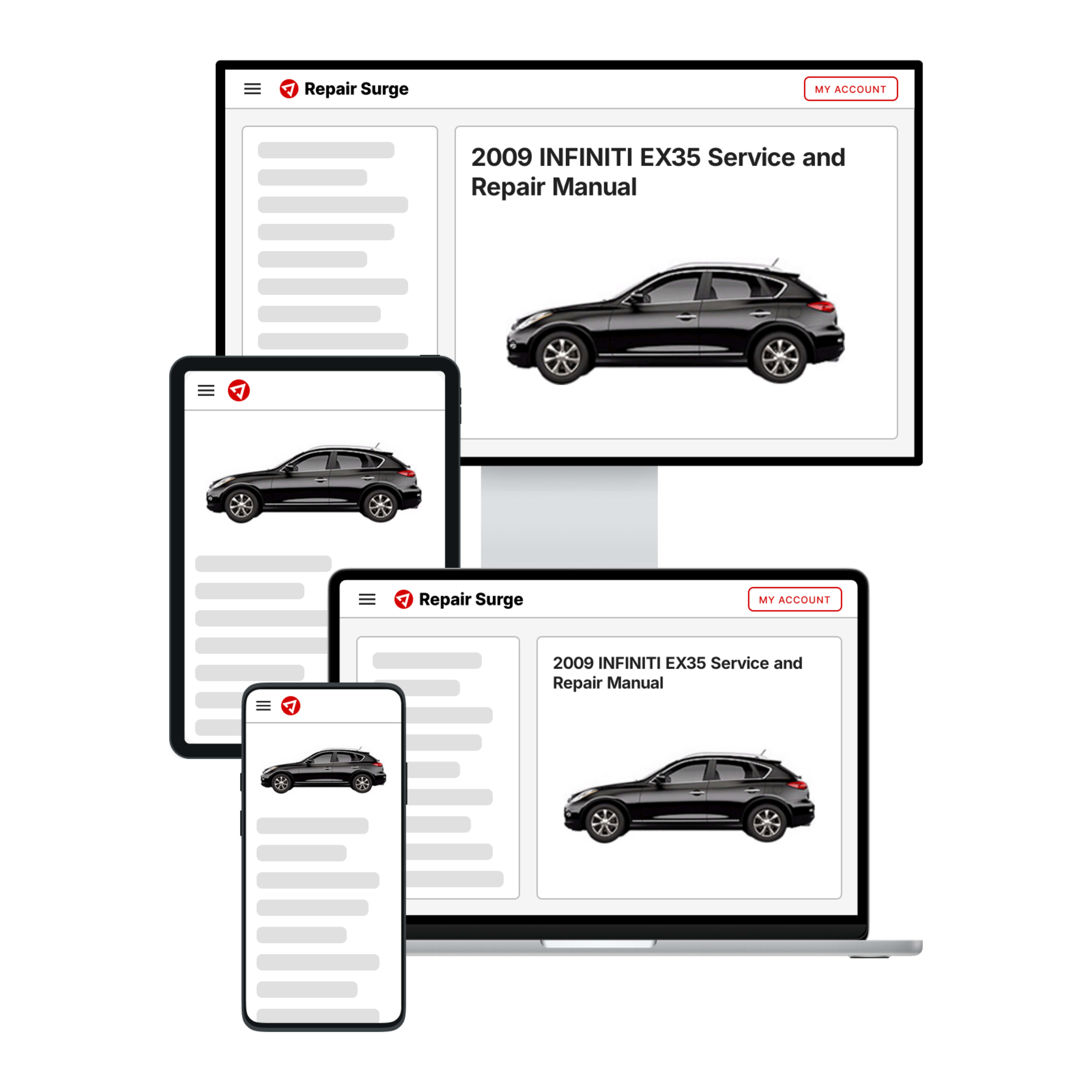 2009 INFINITI EX35 service and repair manual hero image