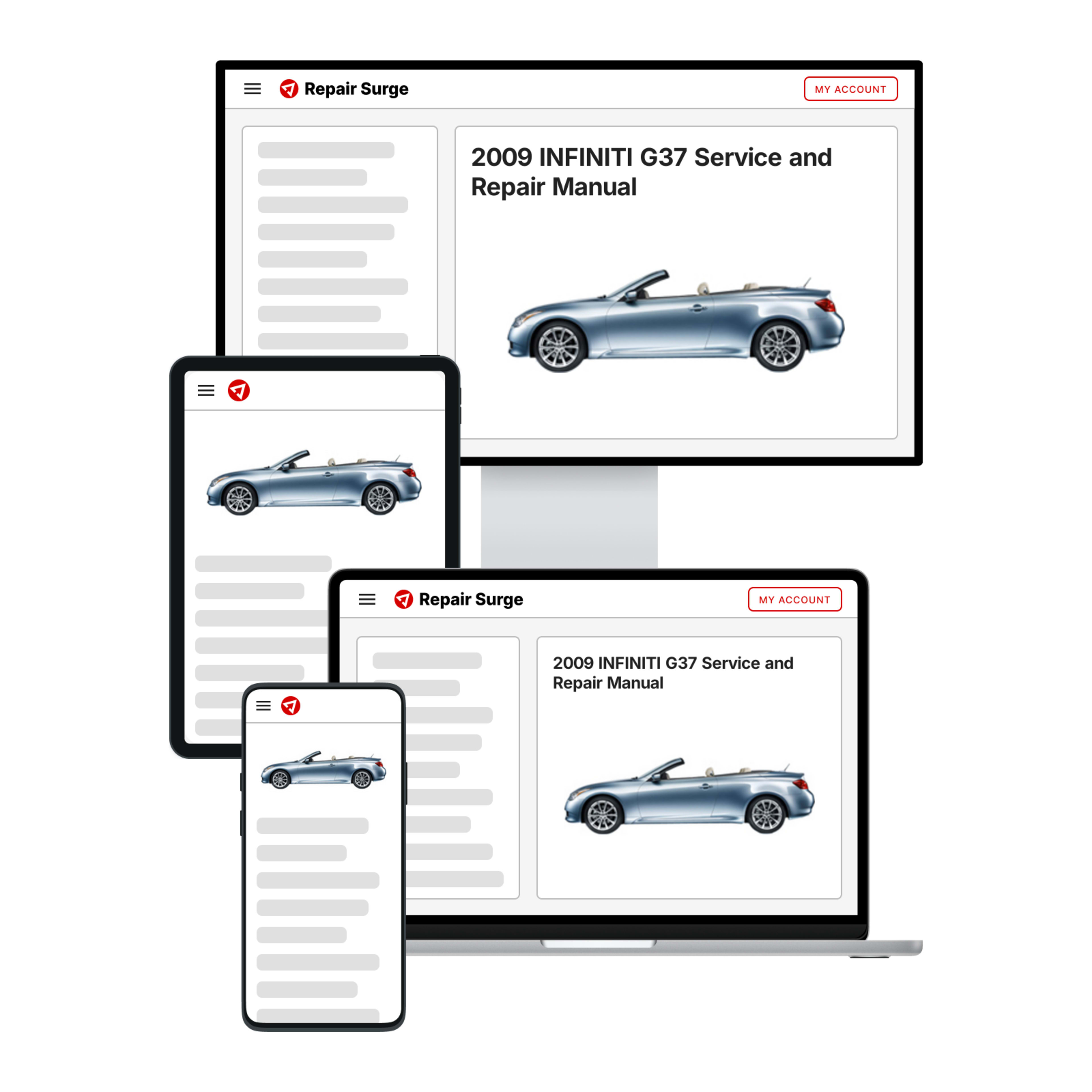2009 INFINITI G37 service and repair manual hero image