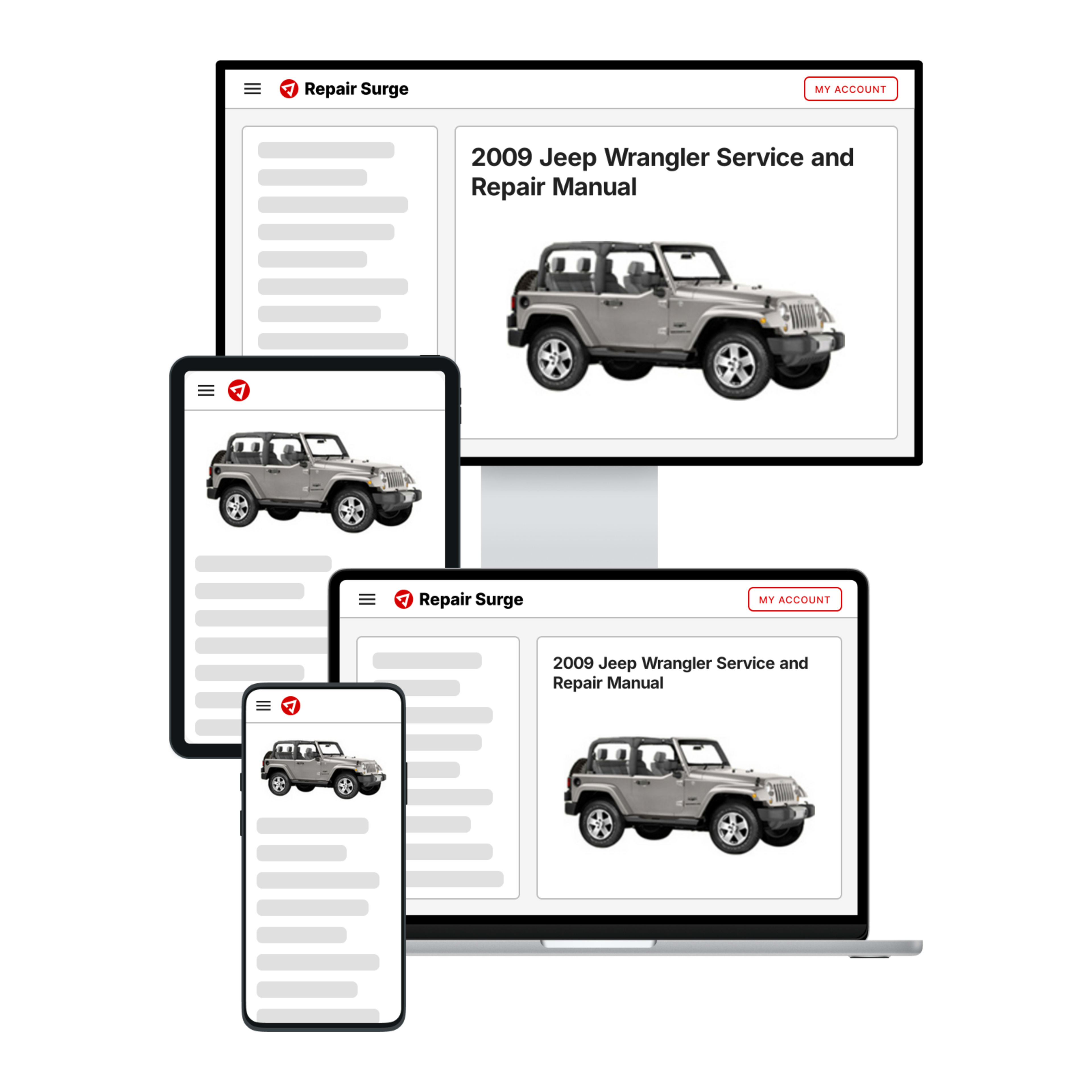2009 Jeep Wrangler service and repair manual hero image