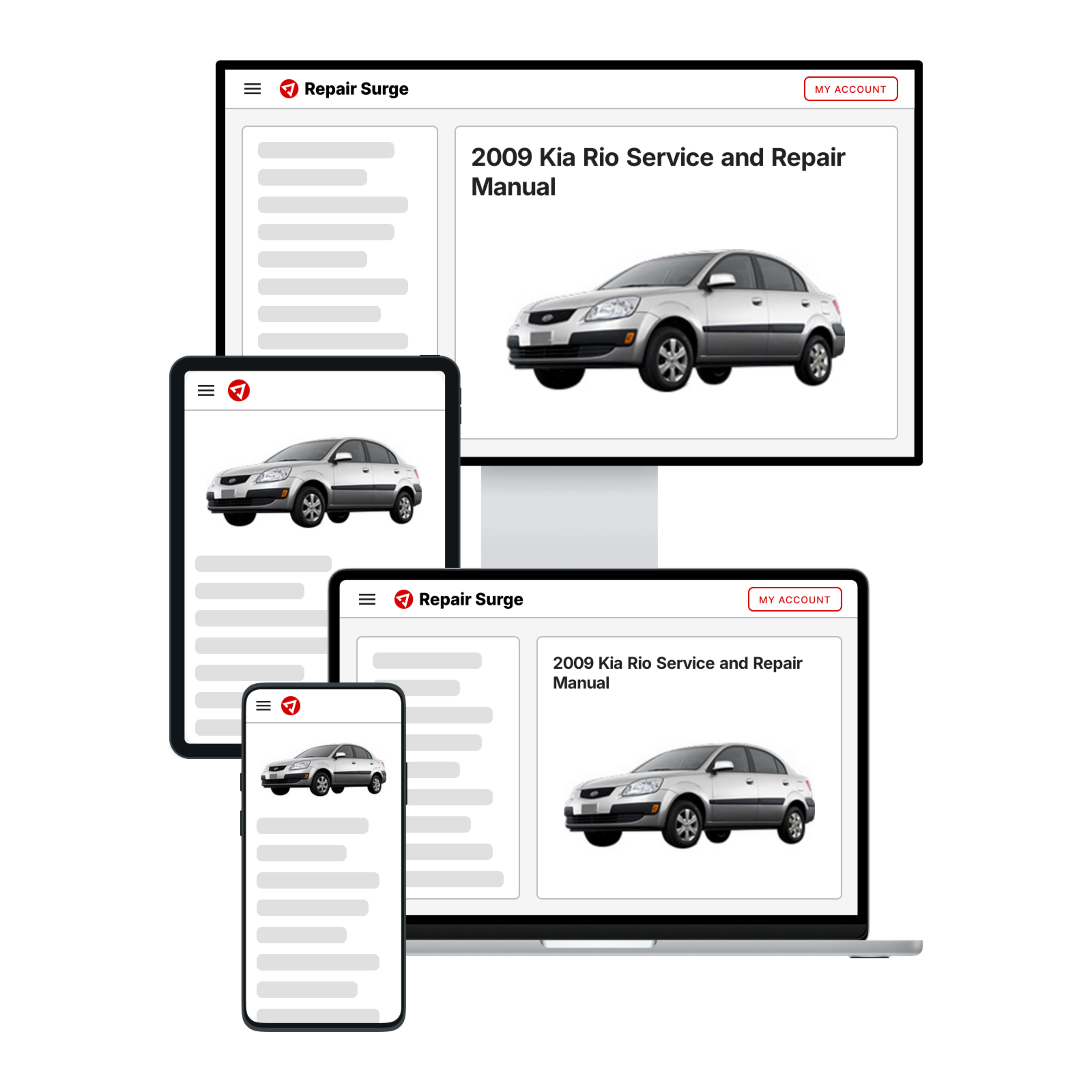 2009 Kia Rio service and repair manual hero image