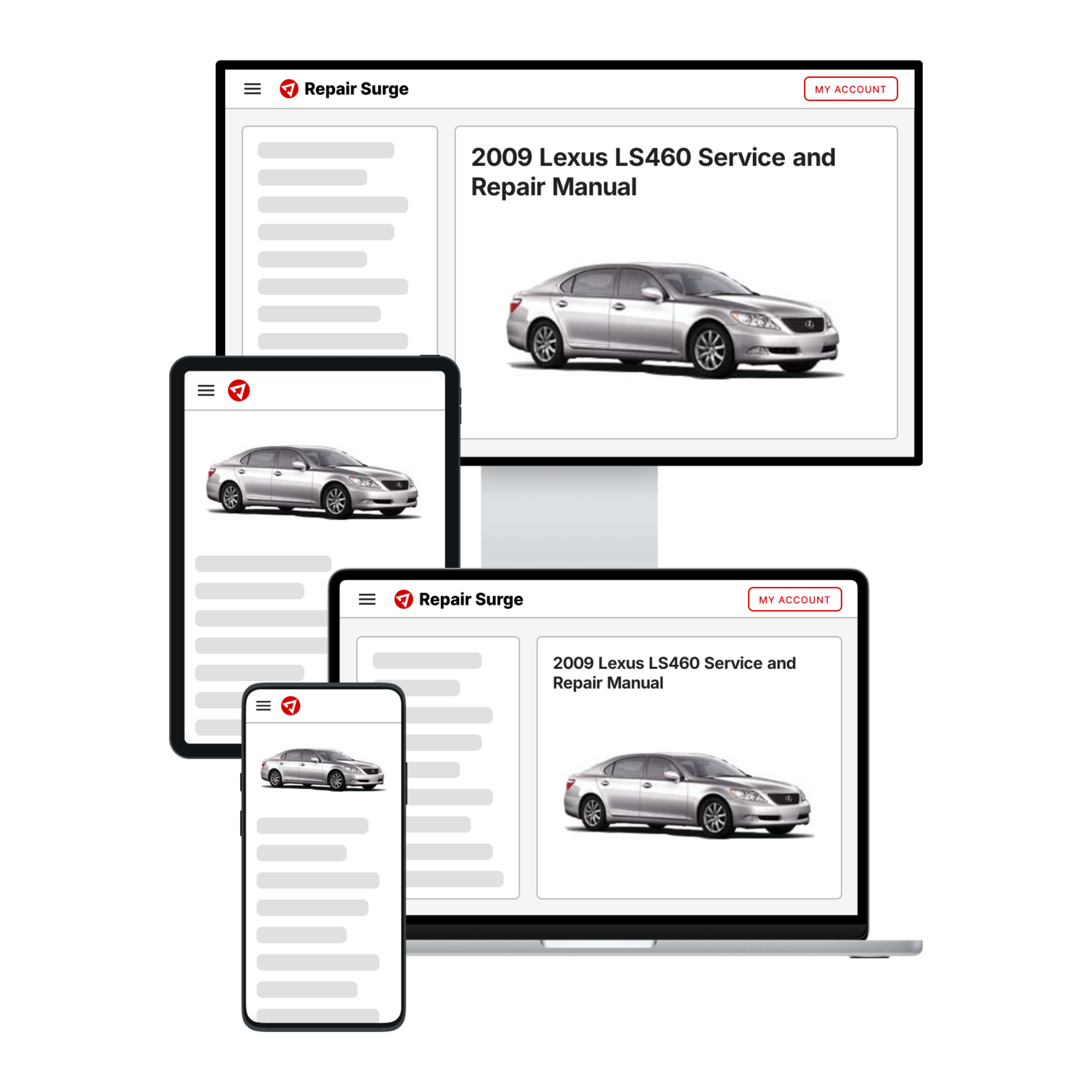 2009 Lexus LS460 service and repair manual hero image