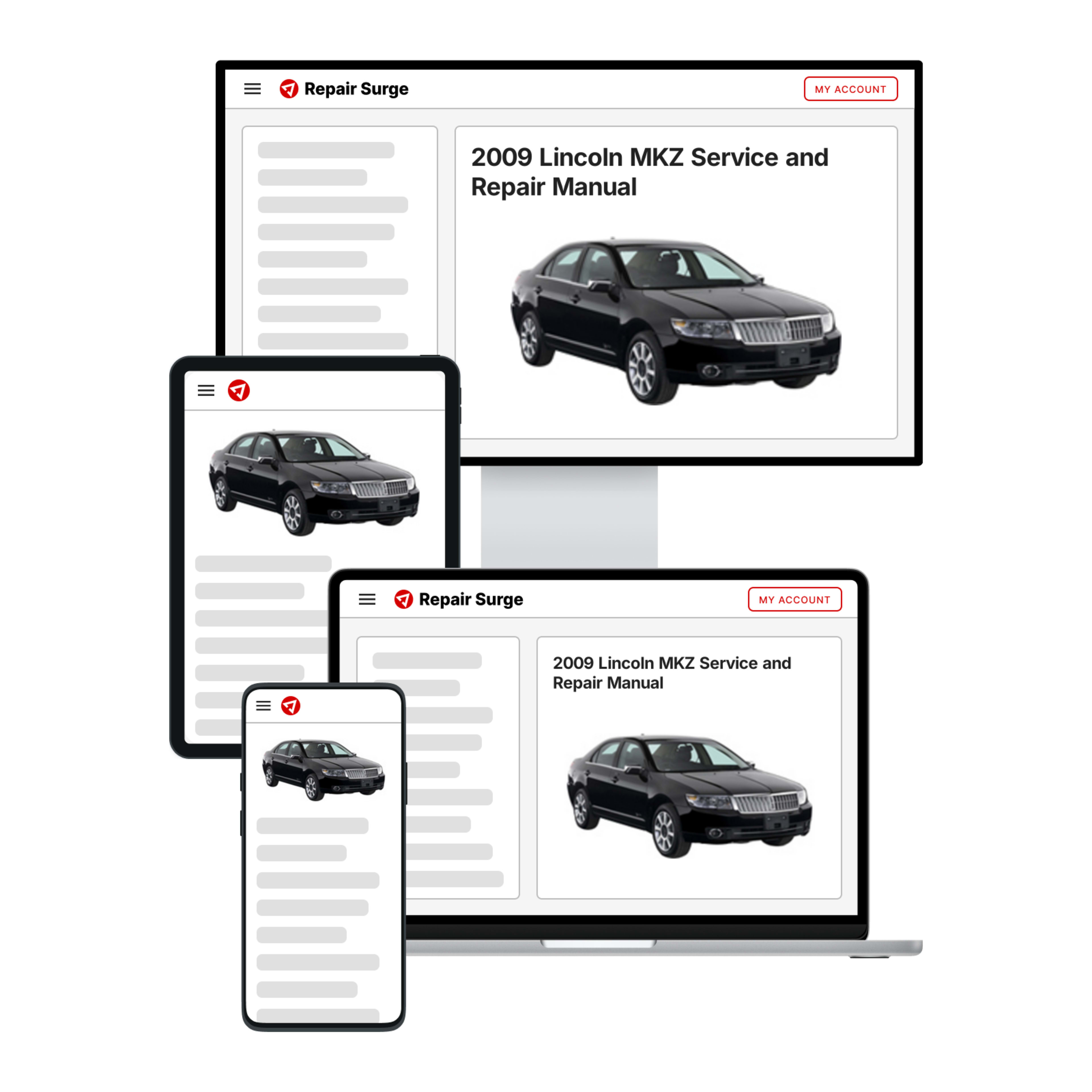 2009 Lincoln MKZ service and repair manual hero image