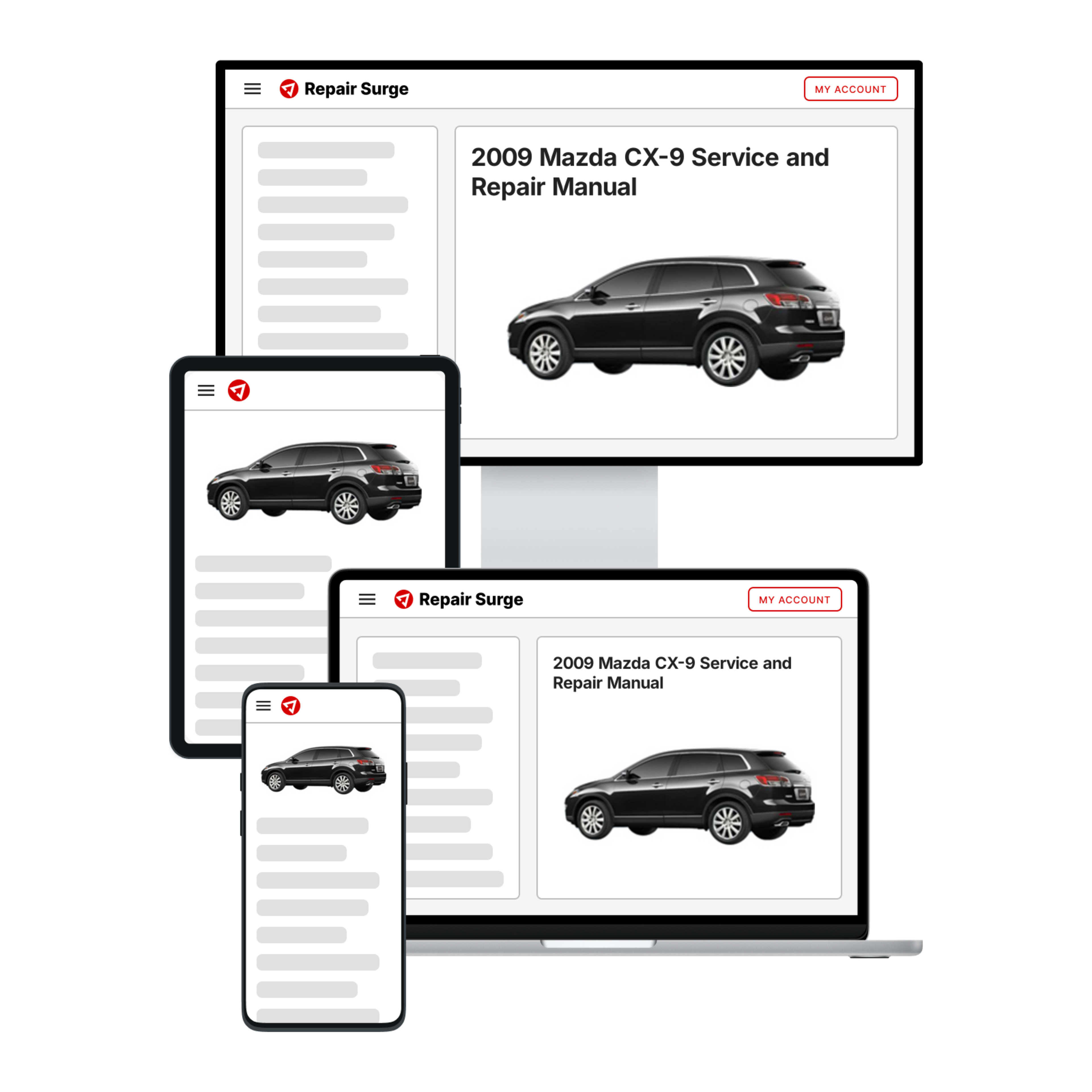 2009 Mazda CX-9 service and repair manual hero image