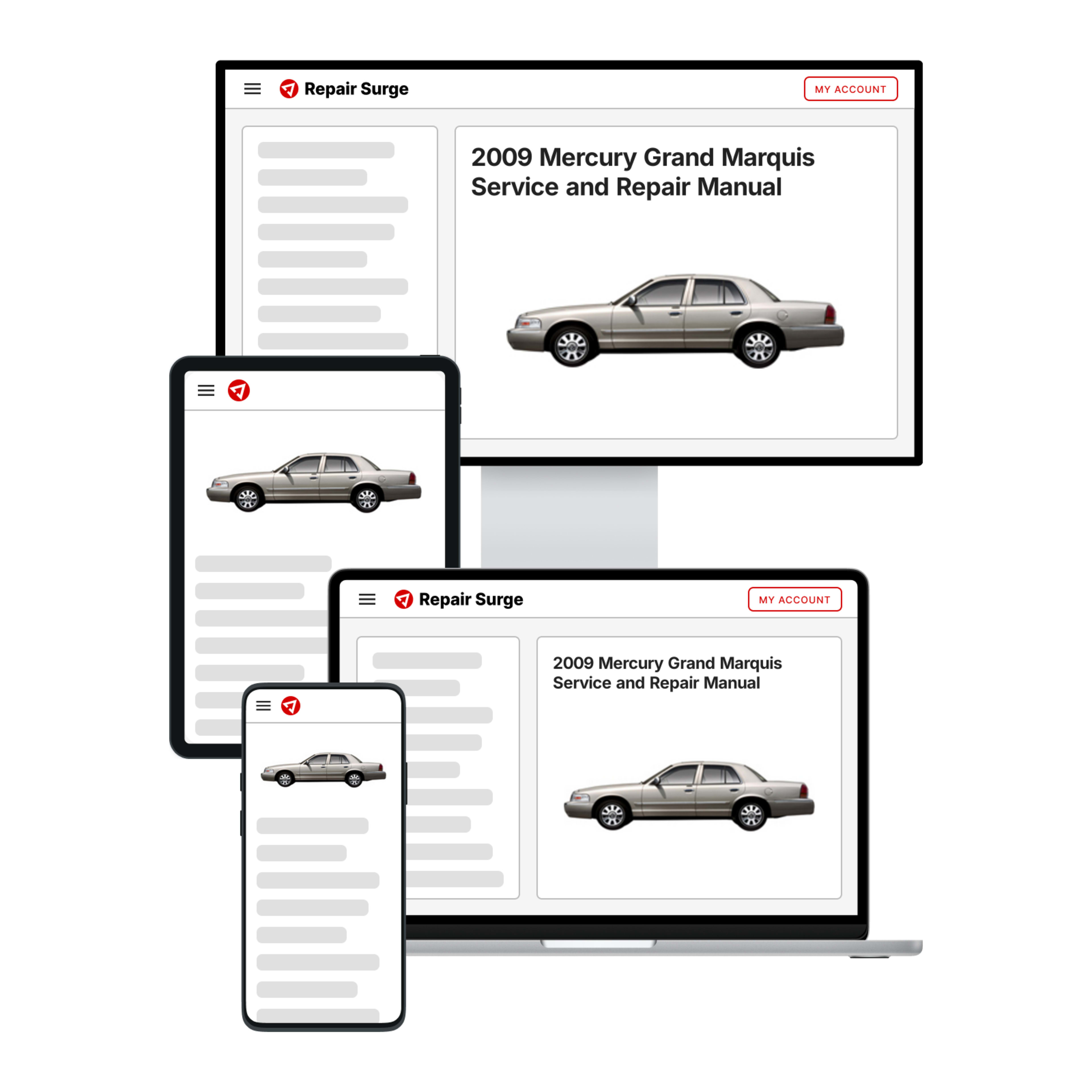 2009 Mercury Grand Marquis service and repair manual hero image