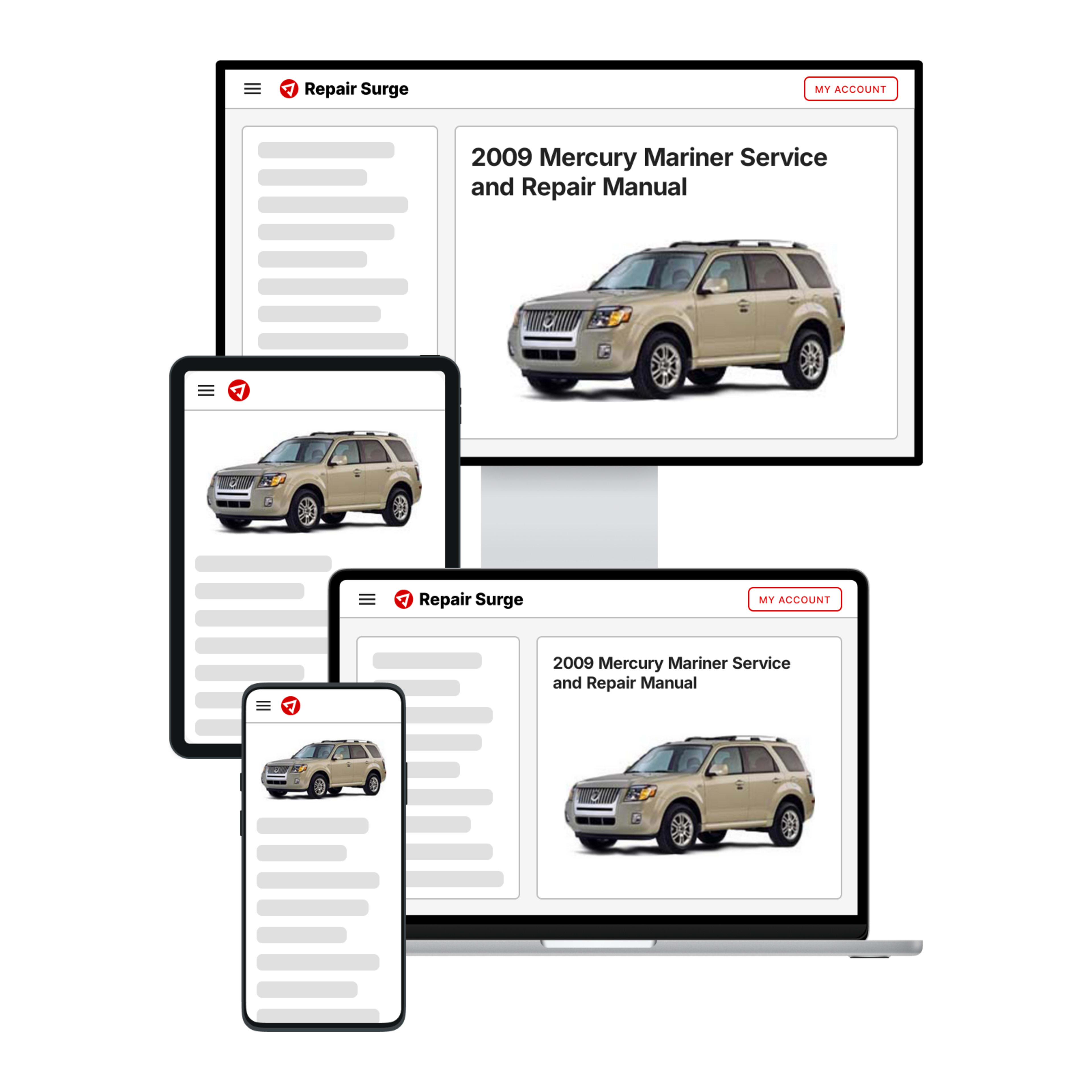 2009 Mercury Mariner service and repair manual hero image