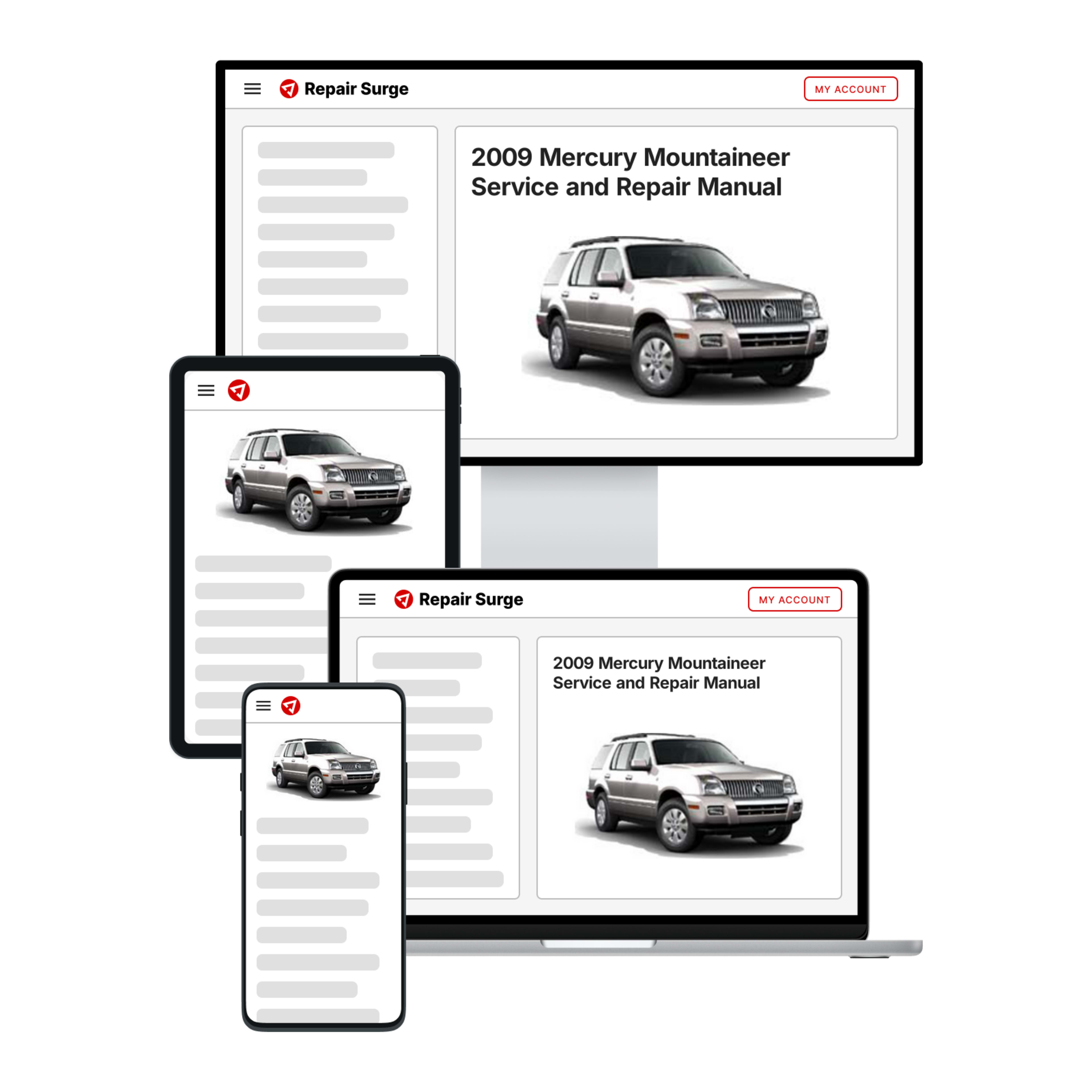 2009 Mercury Mountaineer service and repair manual hero image