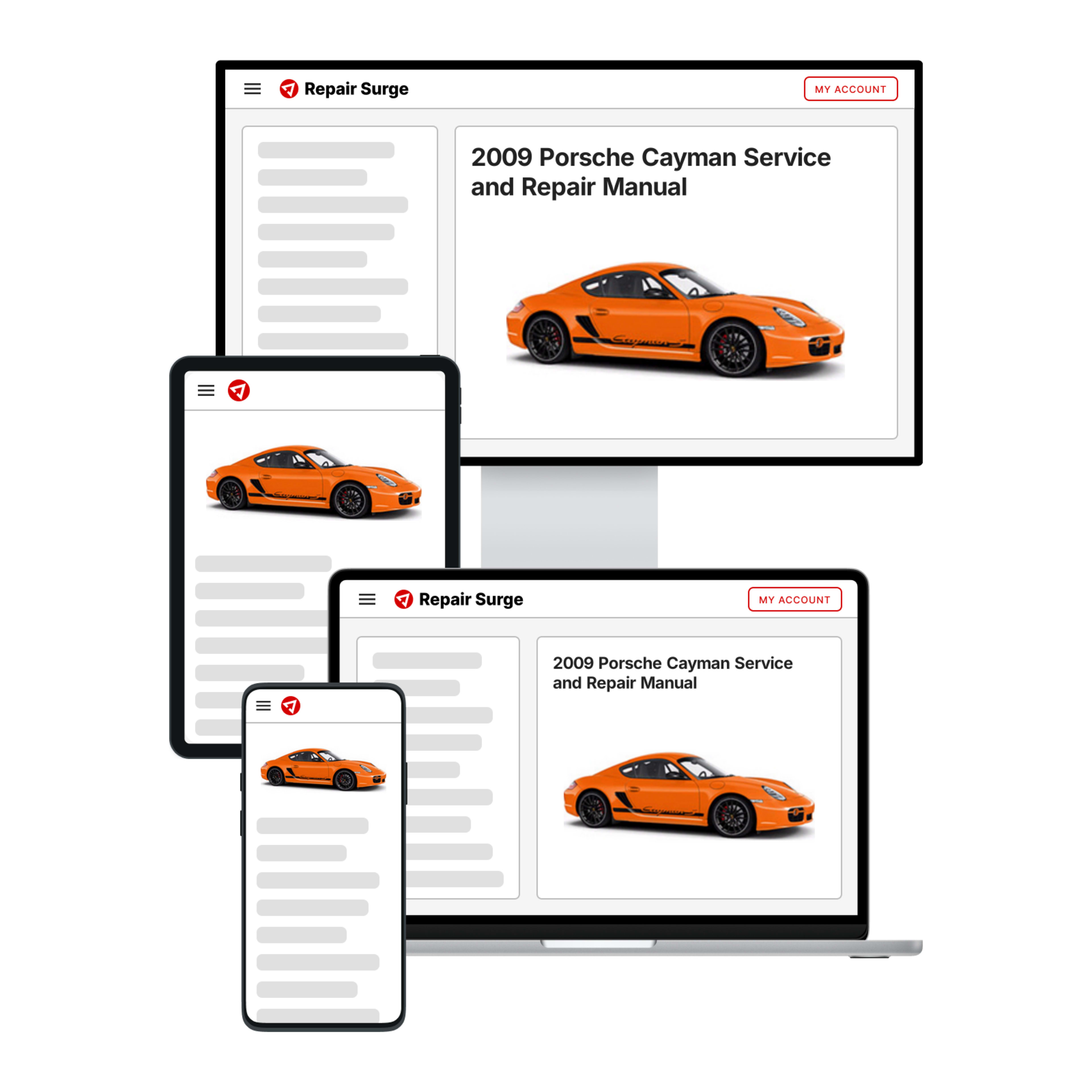 2009 Porsche Cayman service and repair manual hero image