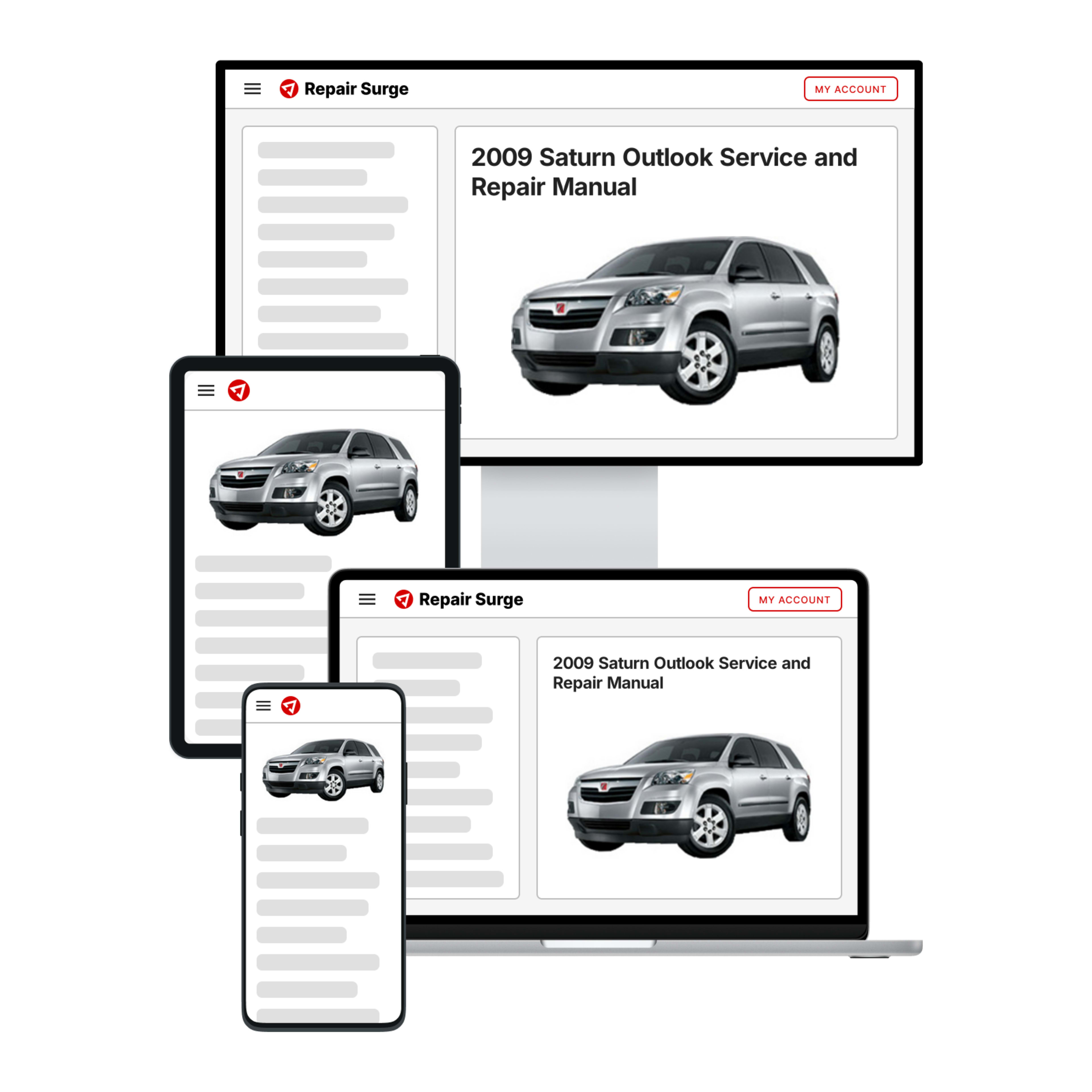 2009 Saturn Outlook service and repair manual hero image