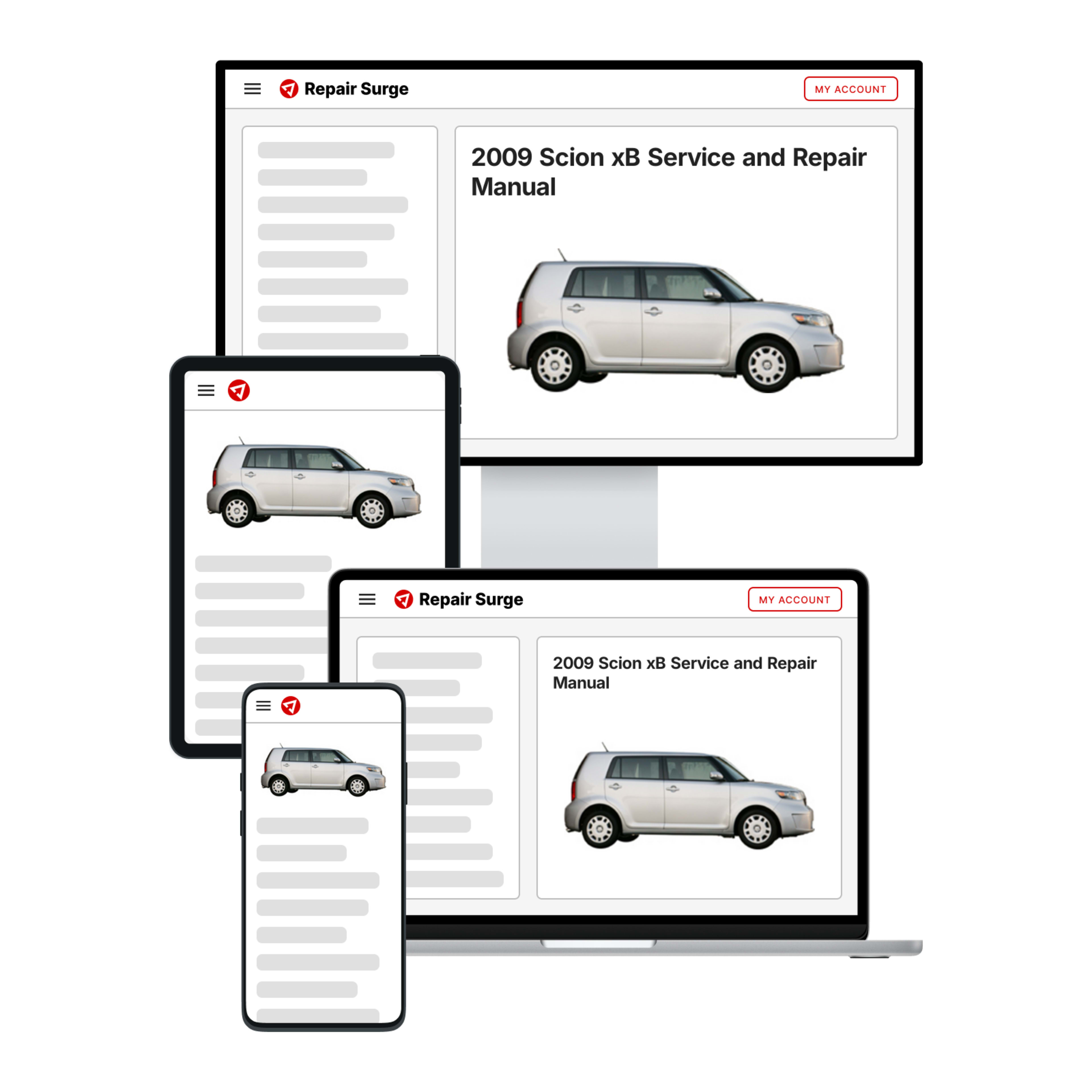 2009 Scion xB service and repair manual hero image
