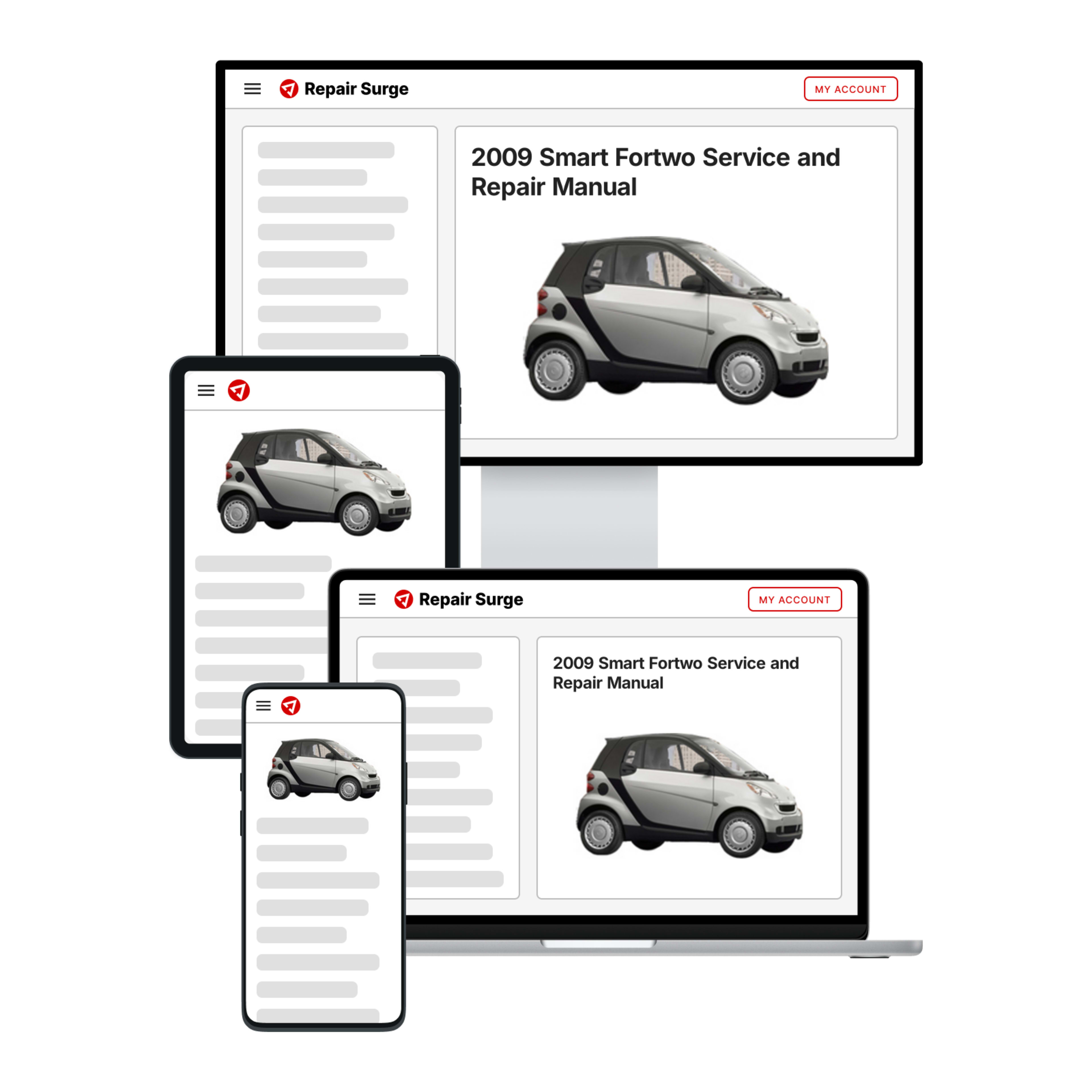 2009 Smart Fortwo service and repair manual hero image