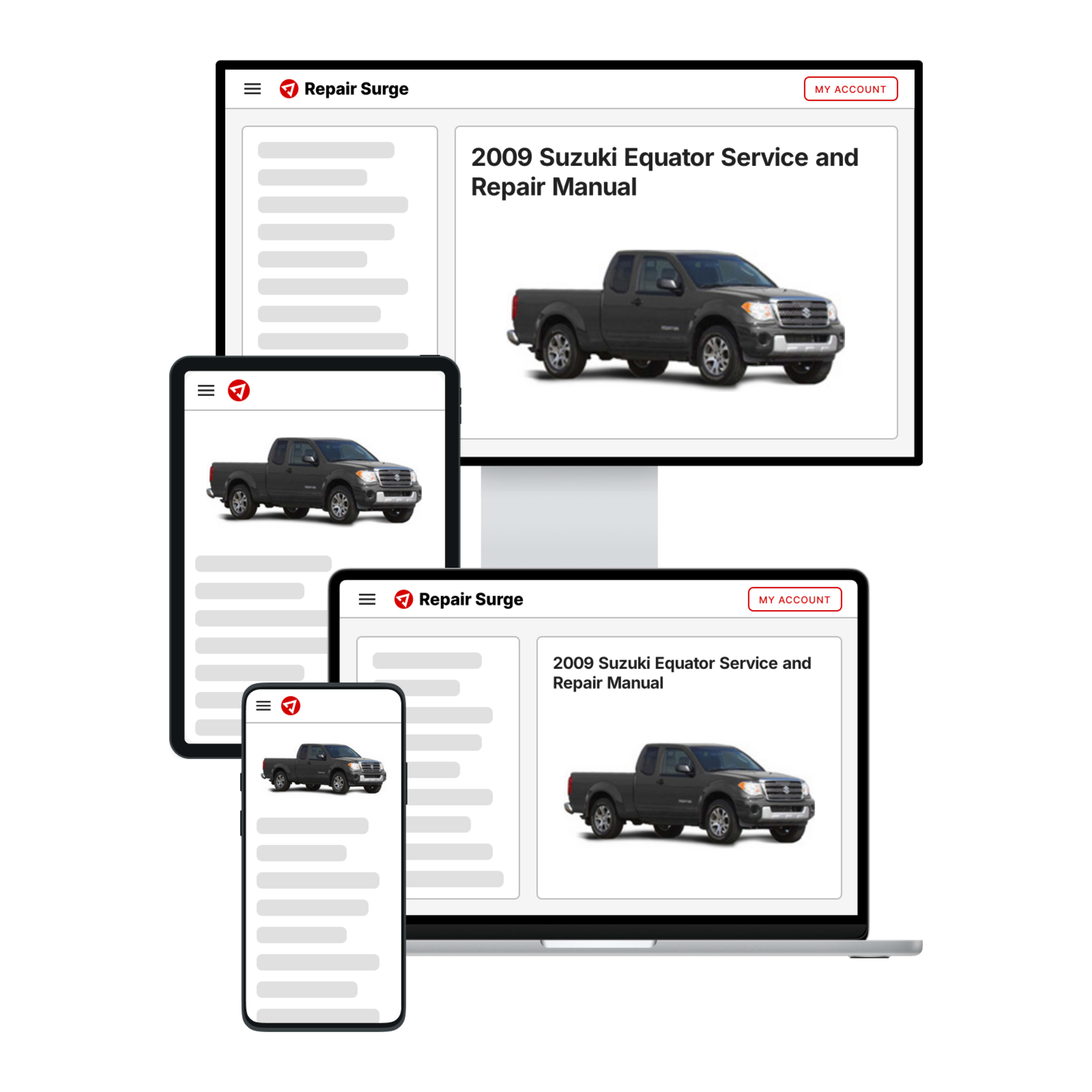 2009 Suzuki Equator service and repair manual hero image