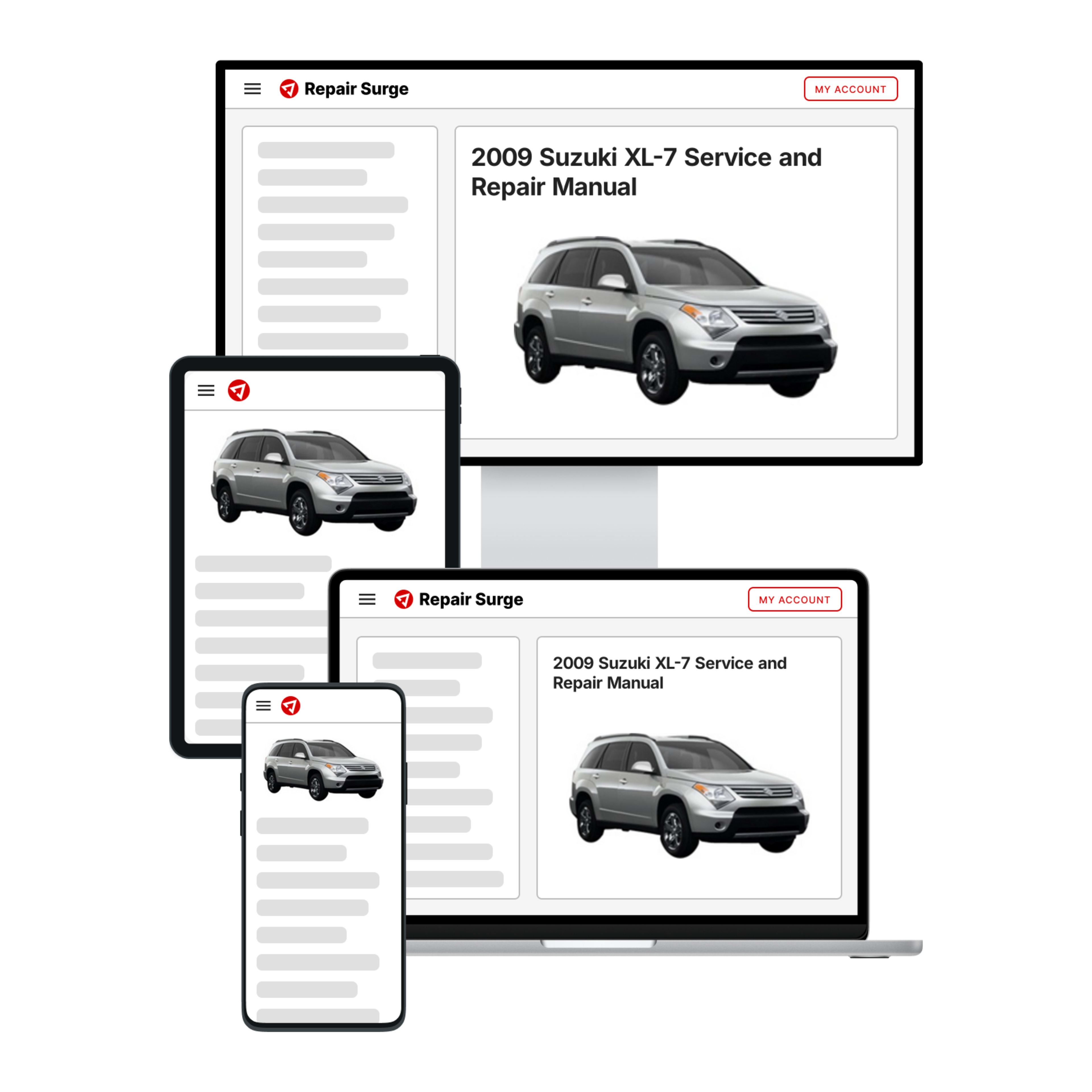 2009 Suzuki XL-7 service and repair manual hero image