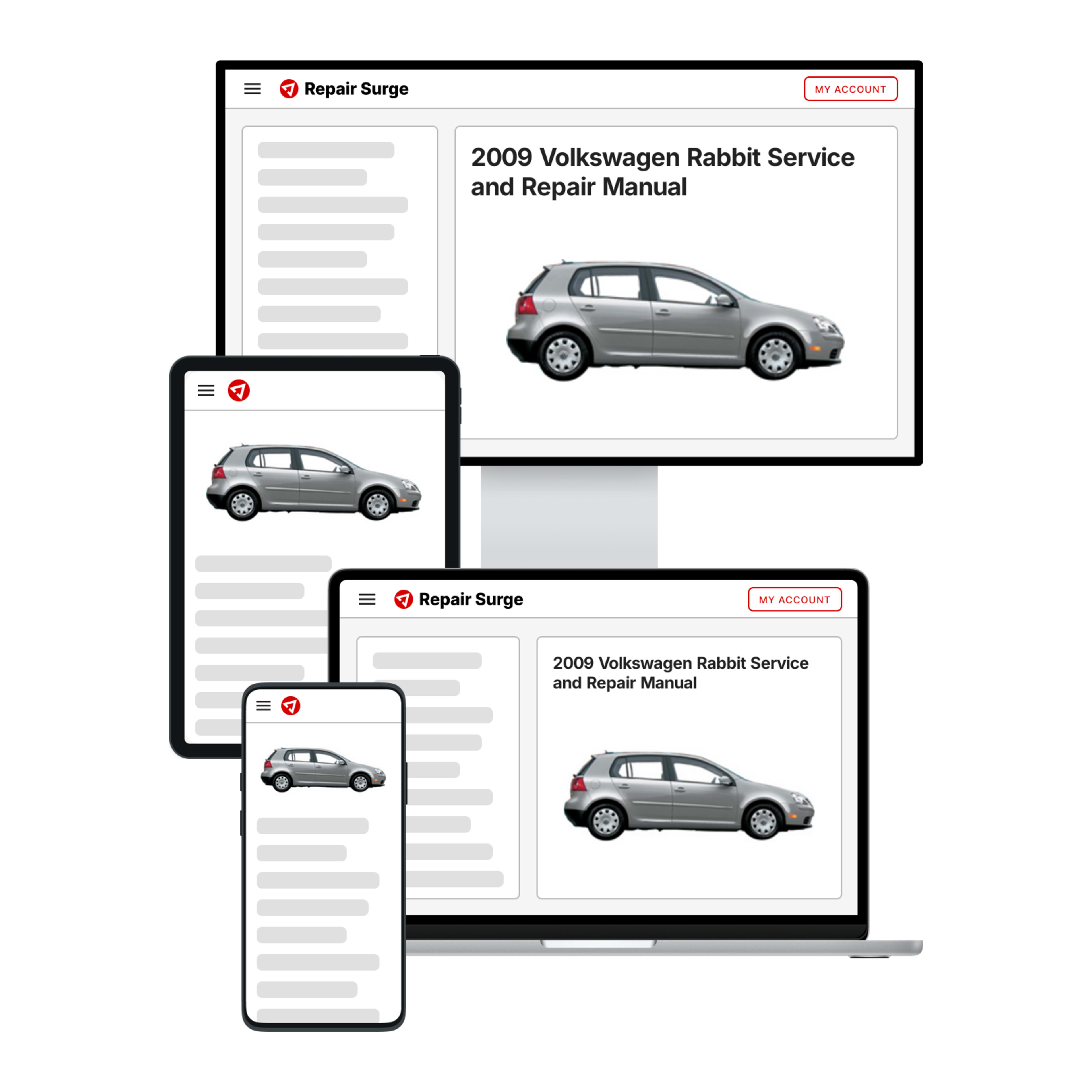 2009 Volkswagen Rabbit service and repair manual hero image