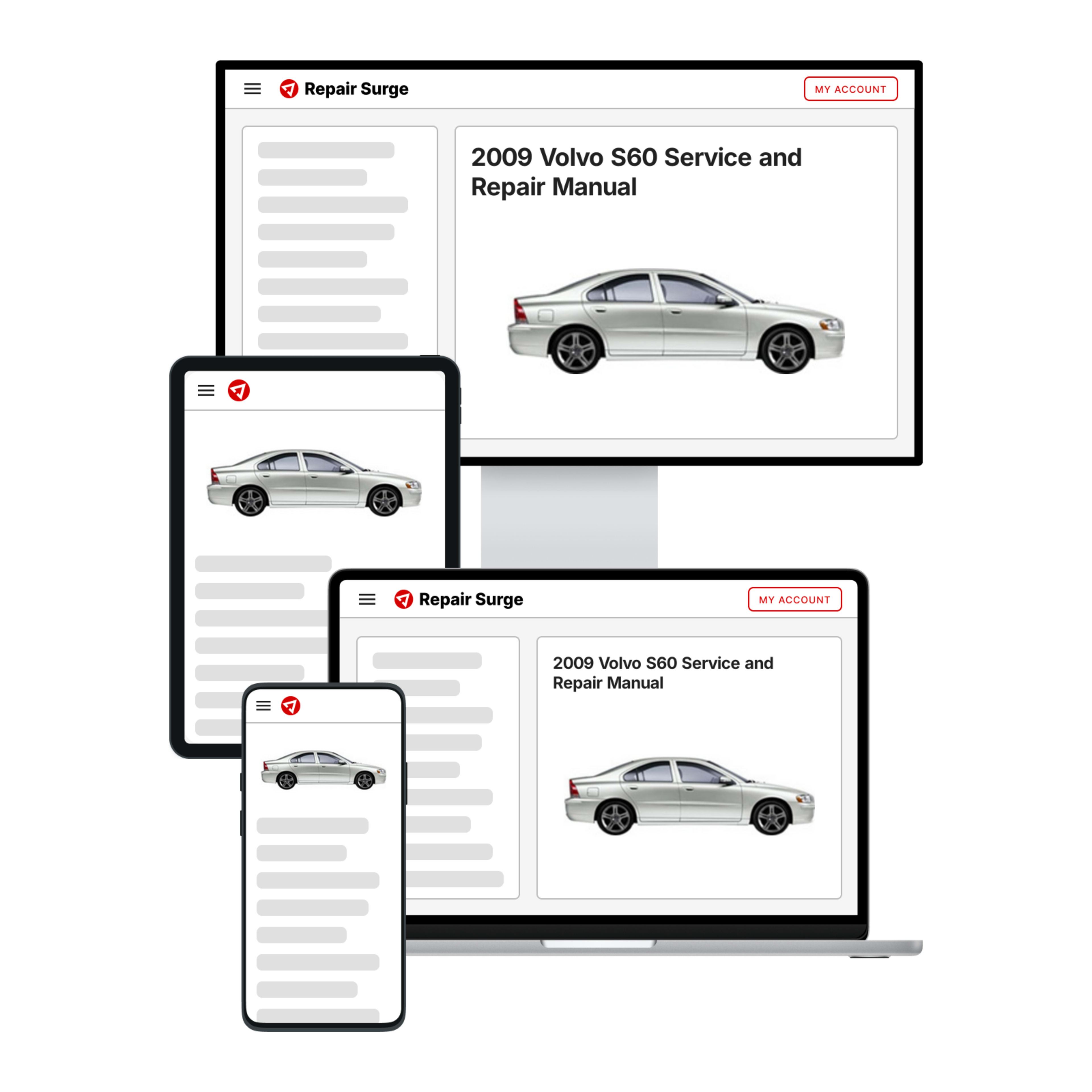 2009 Volvo S60 service and repair manual hero image