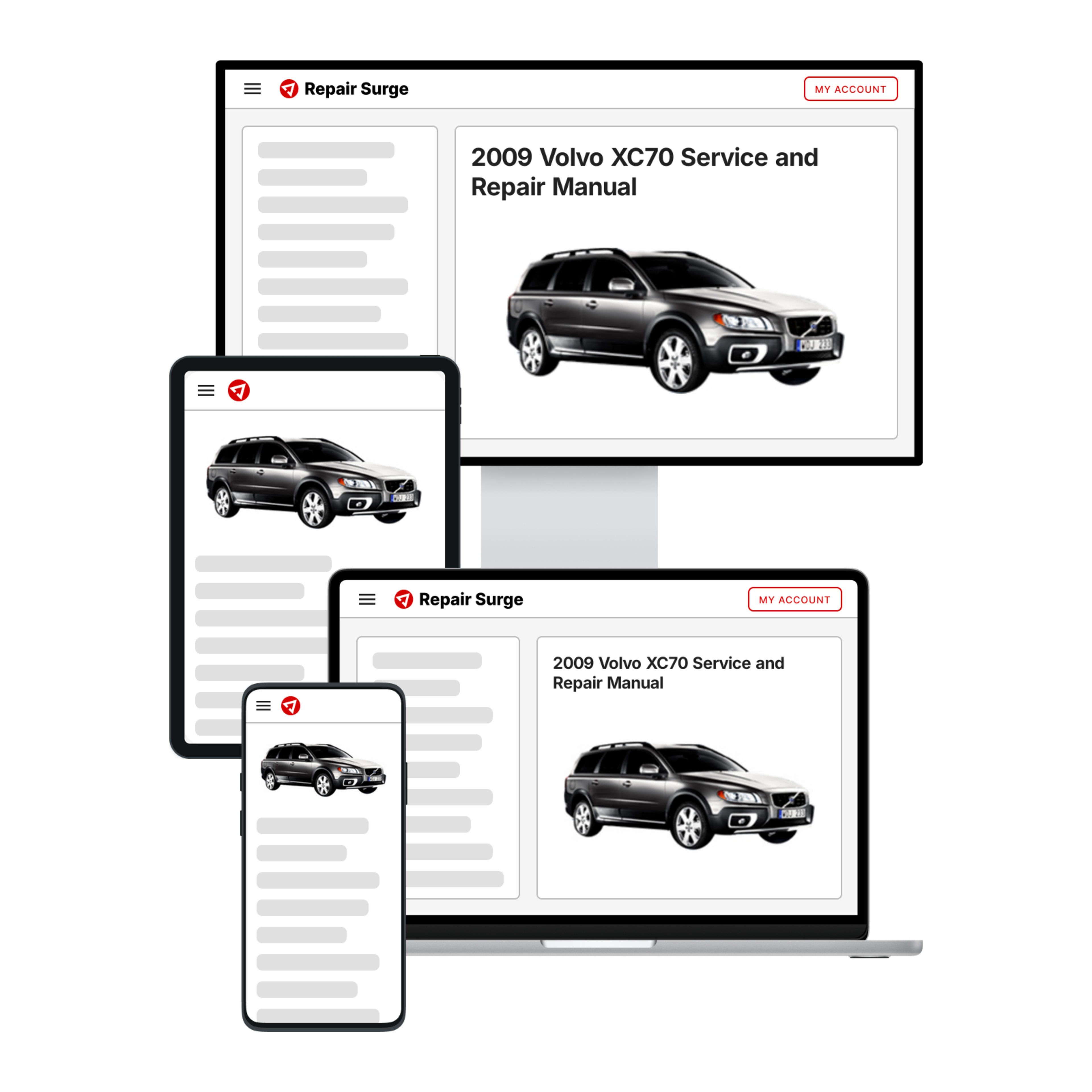 2009 Volvo XC70 service and repair manual hero image
