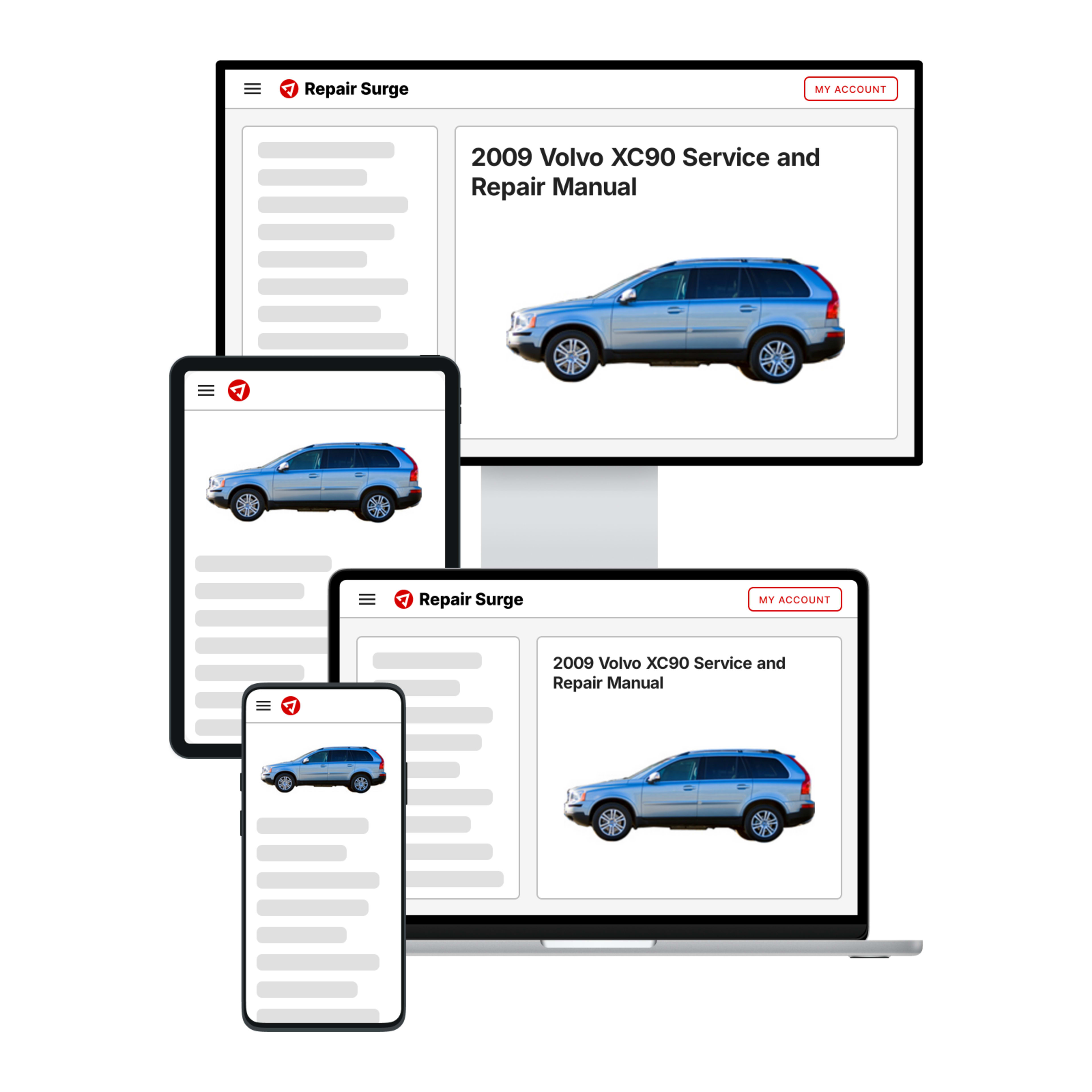 2009 Volvo XC90 service and repair manual hero image
