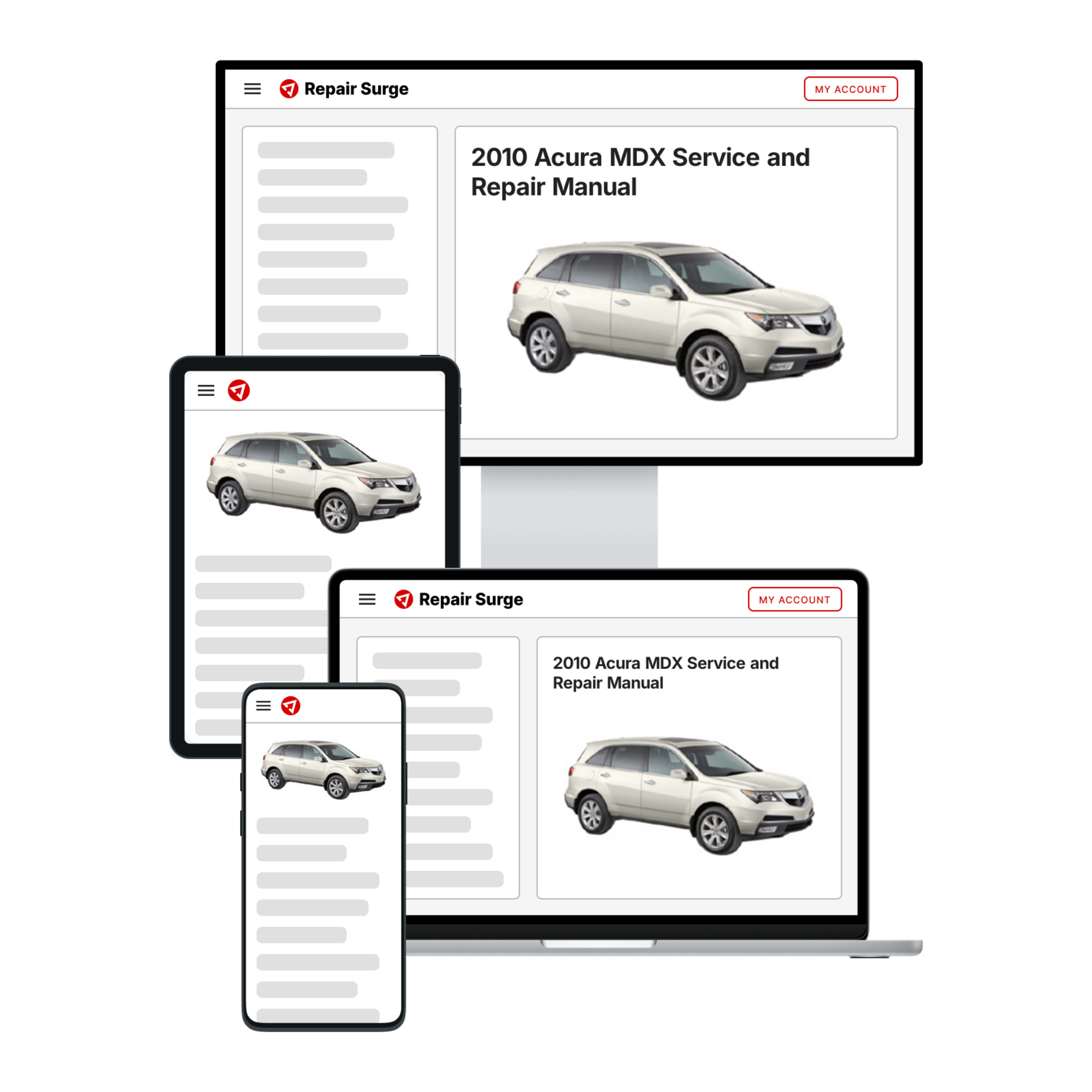 2010 Acura MDX service and repair manual hero image