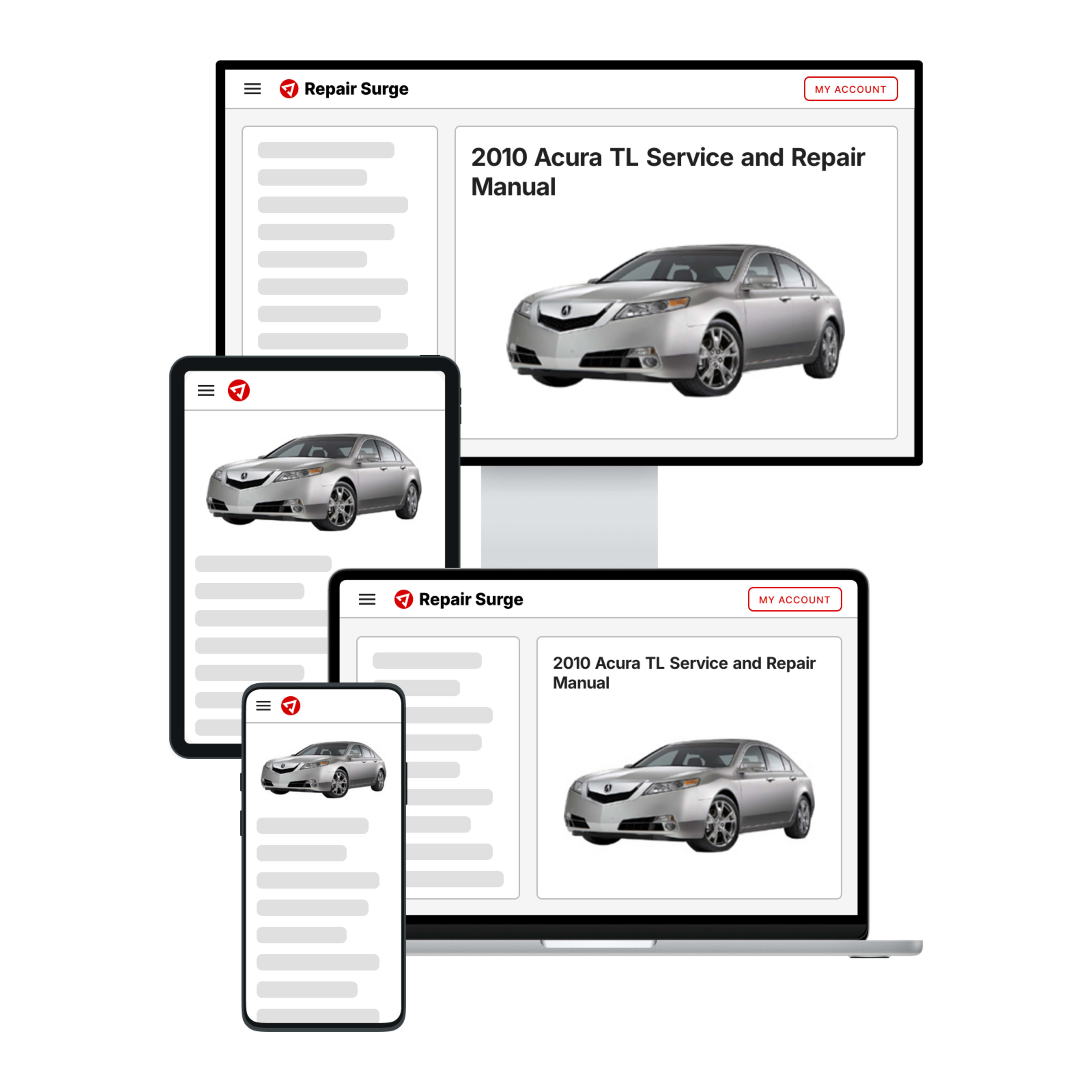 2010 Acura TL service and repair manual hero image