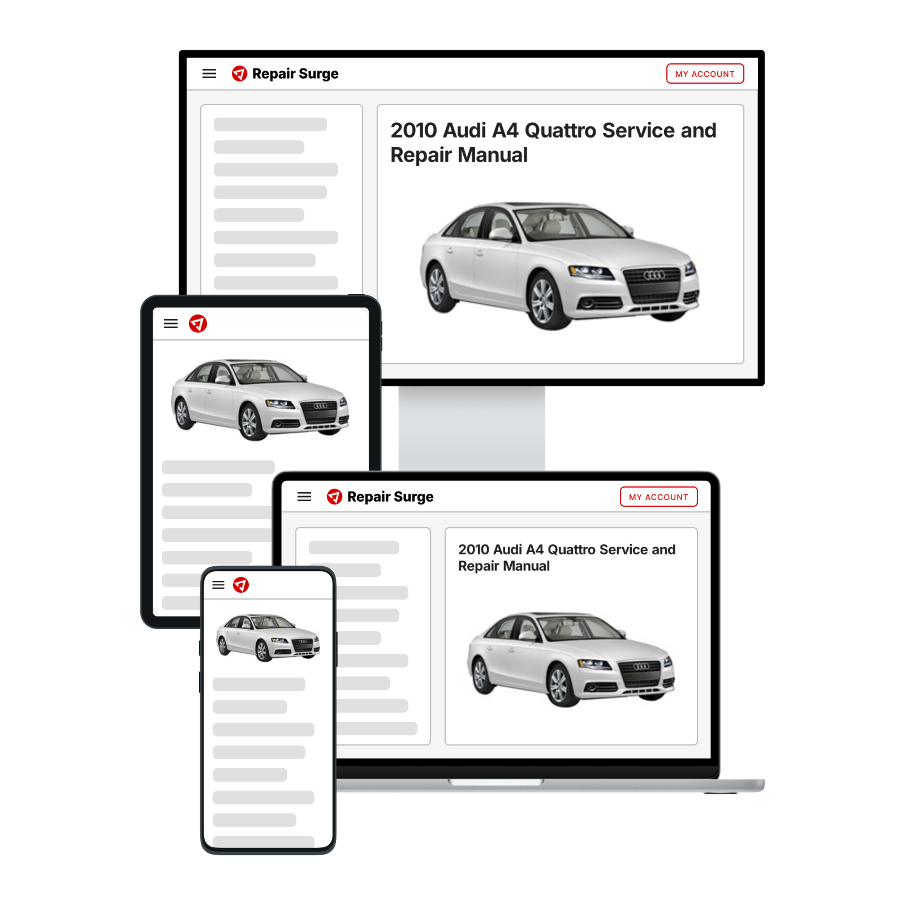 2010 Audi A4 Quattro service and repair manual hero image