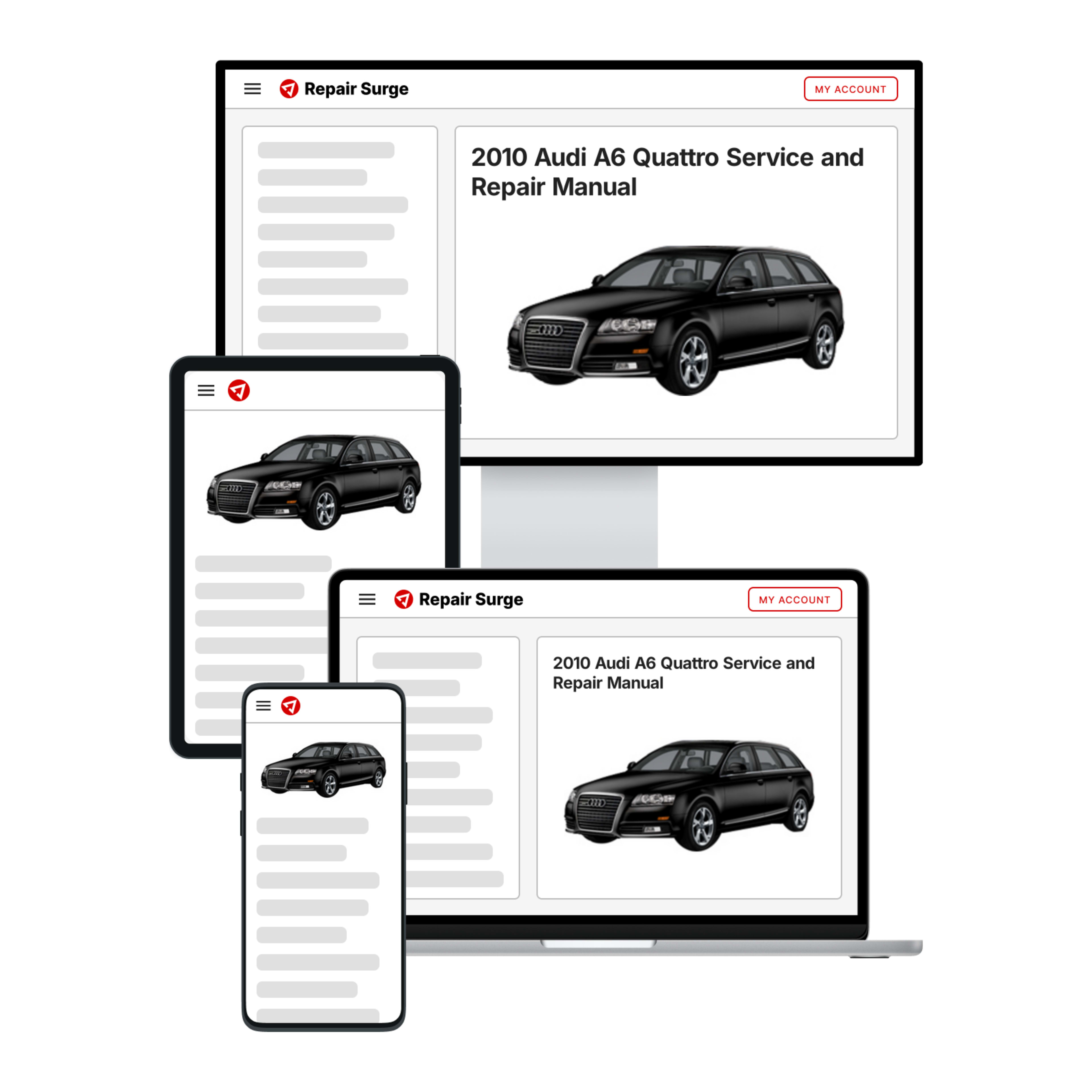 2010 Audi A6 Quattro service and repair manual hero image