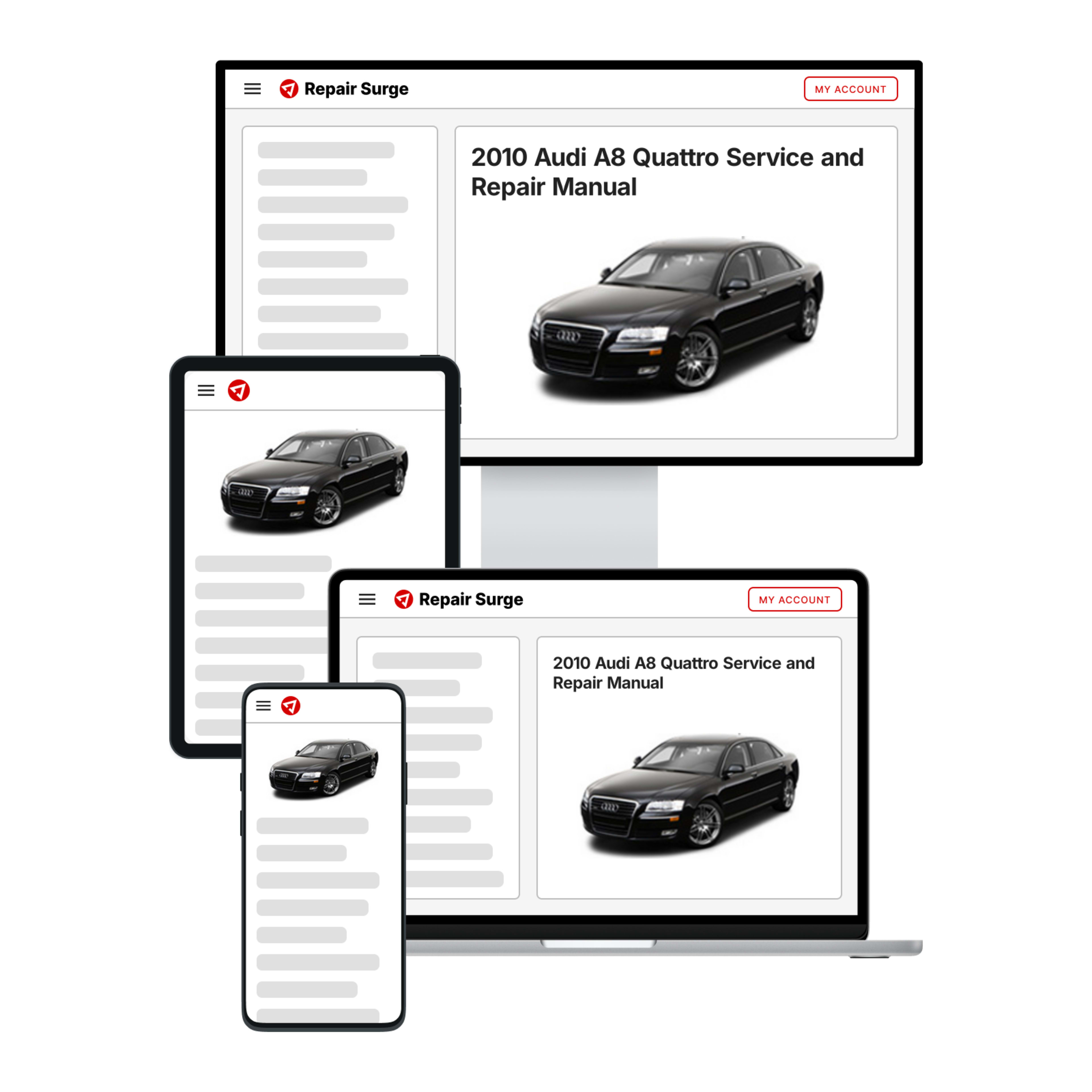 2010 Audi A8 Quattro service and repair manual hero image
