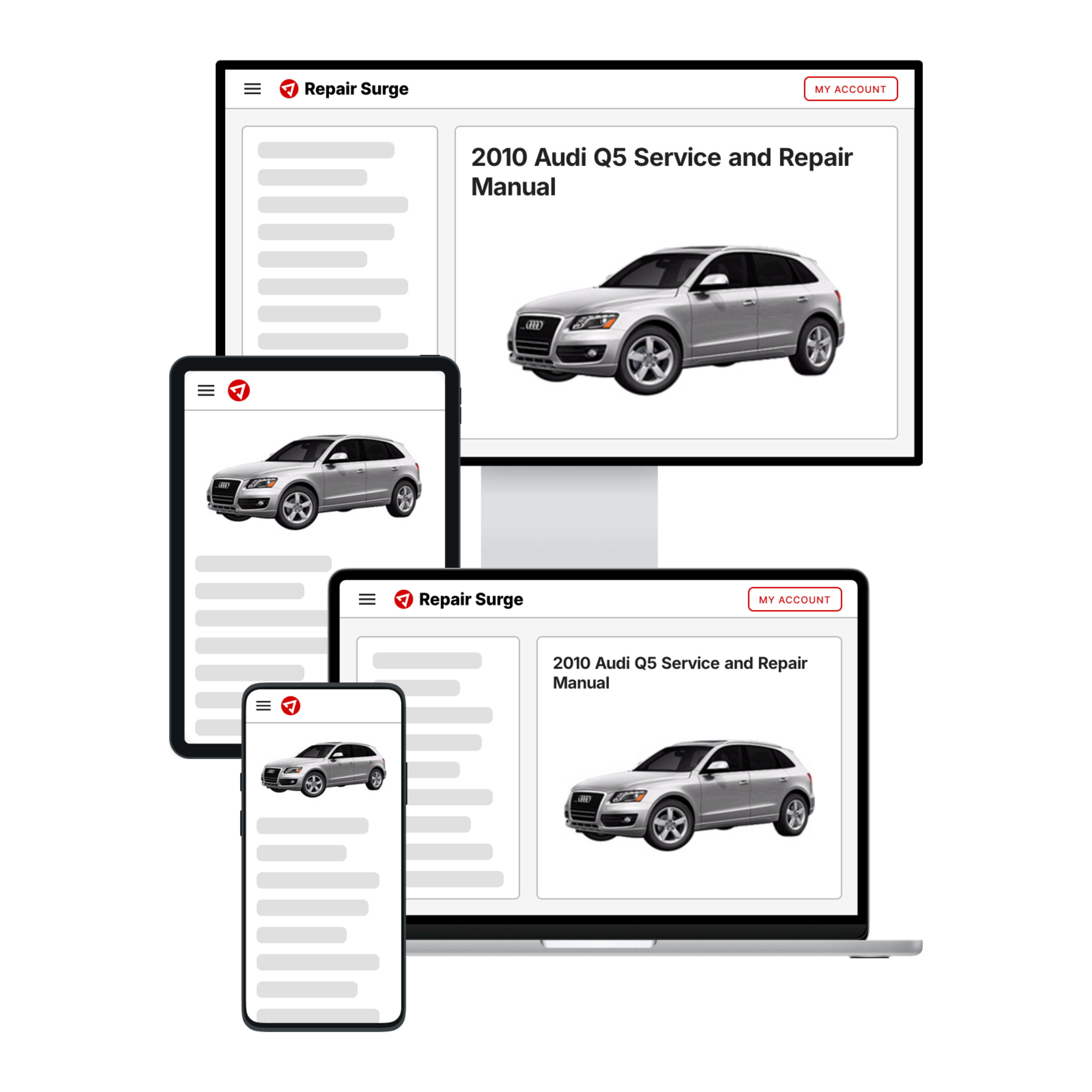 2010 Audi Q5 service and repair manual hero image