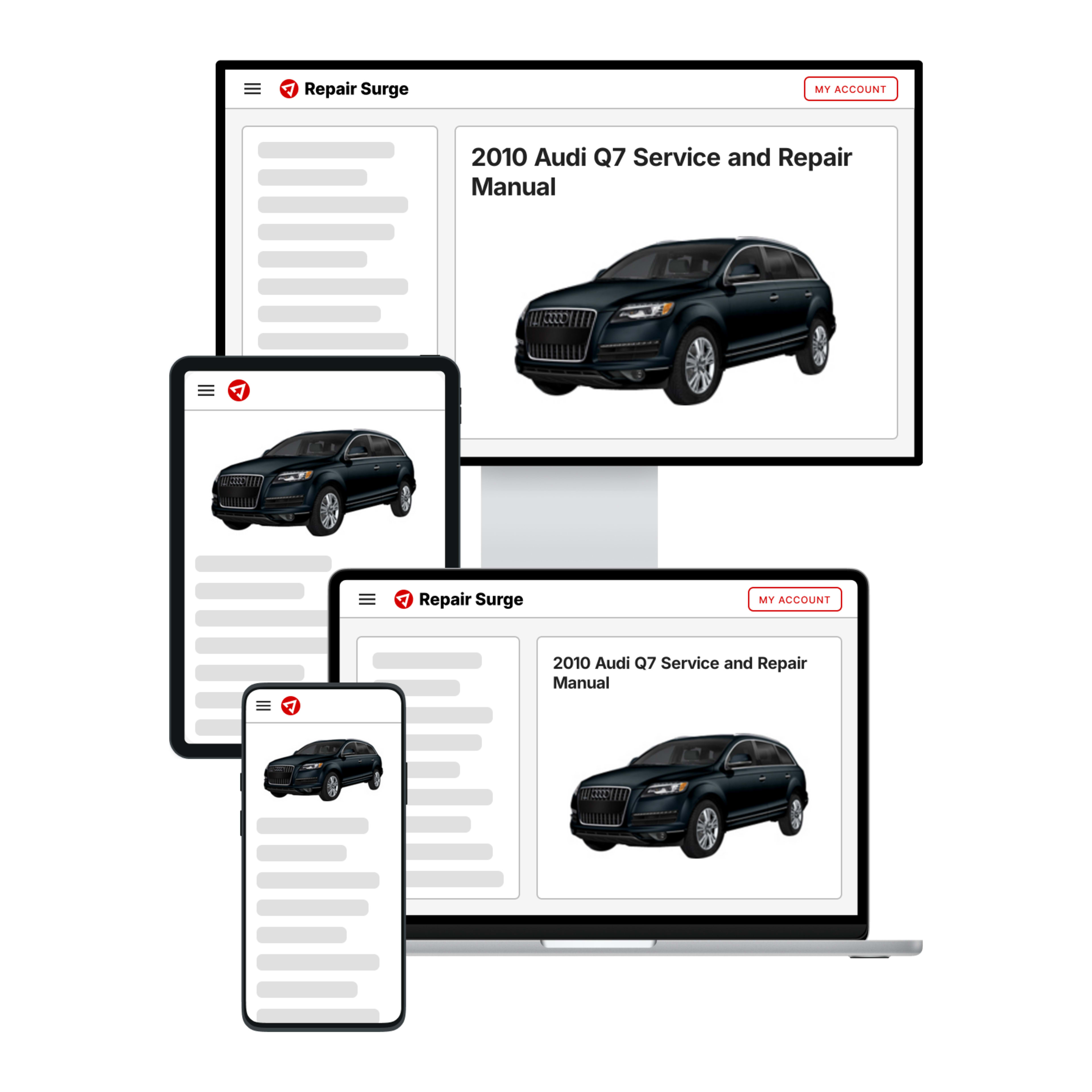 2010 Audi Q7 service and repair manual hero image