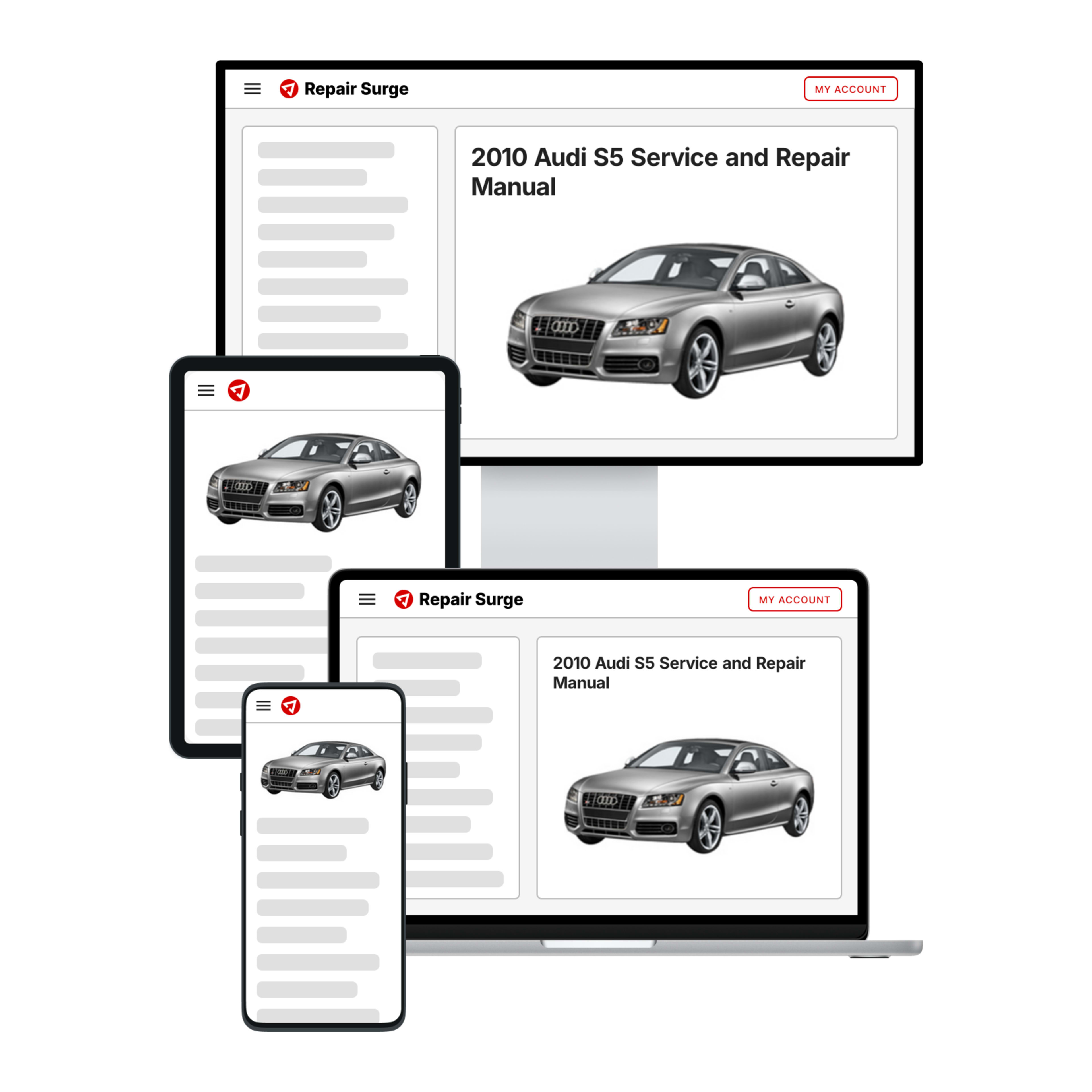 2010 Audi S5 service and repair manual hero image