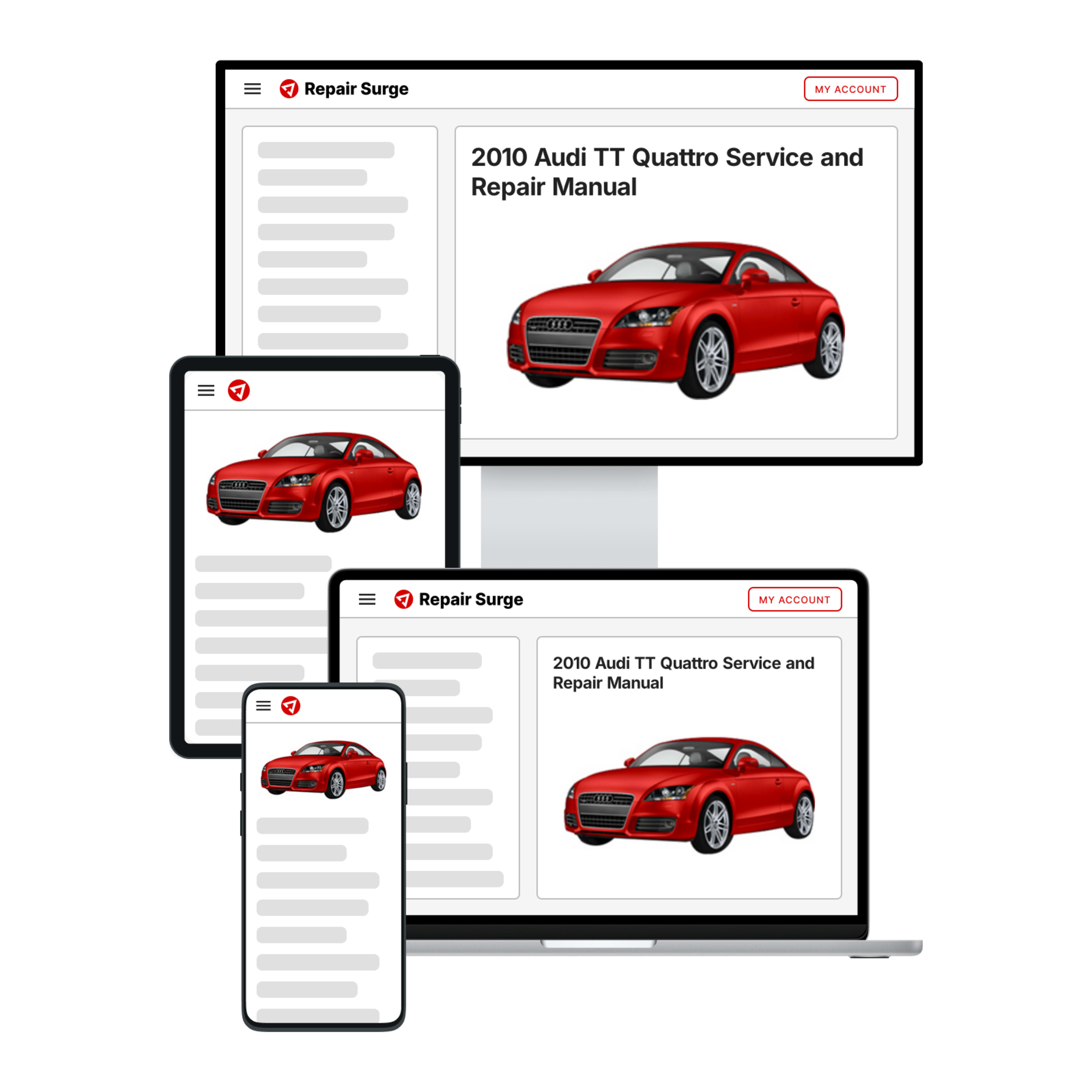 2010 Audi TT Quattro service and repair manual hero image