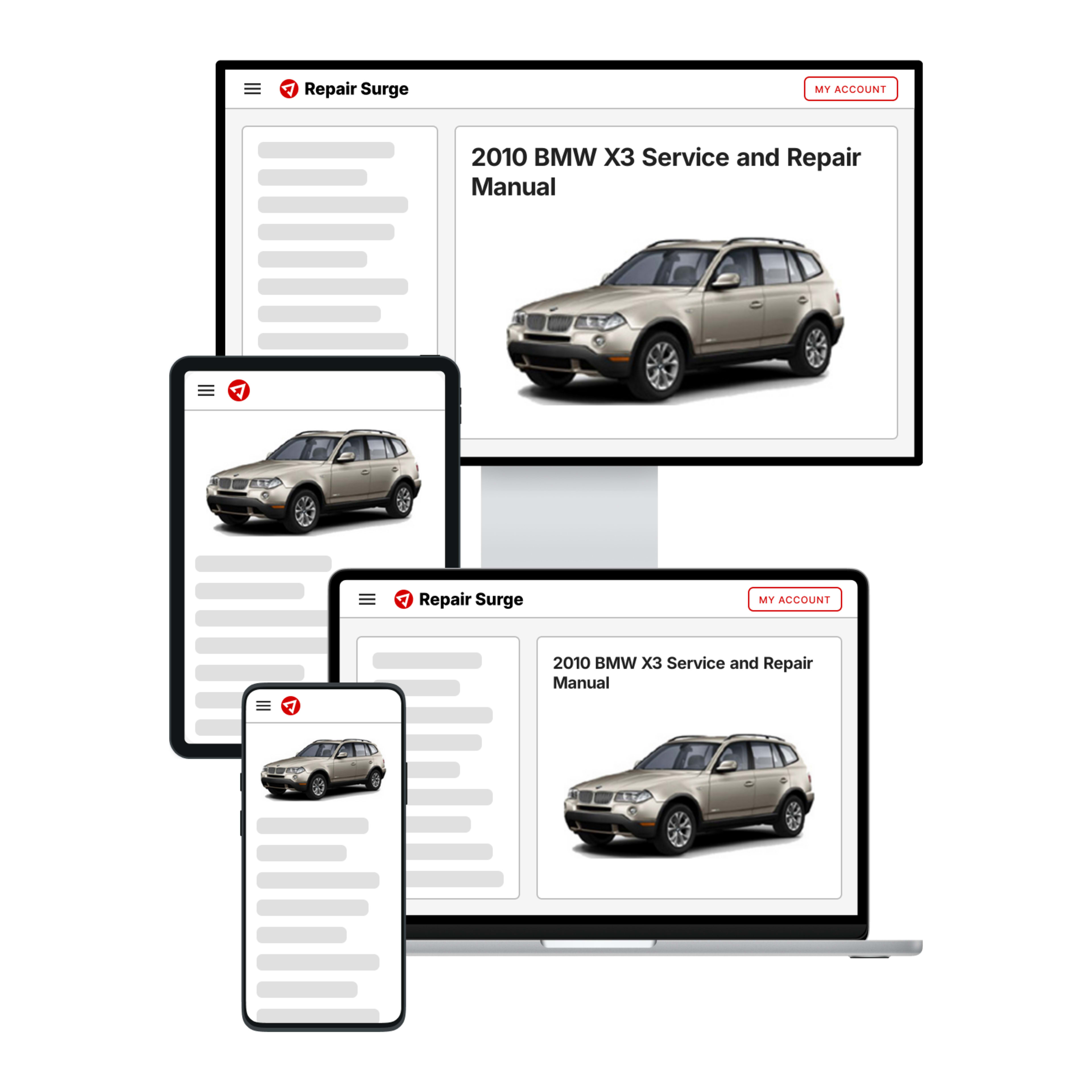 2010 BMW X3 service and repair manual hero image
