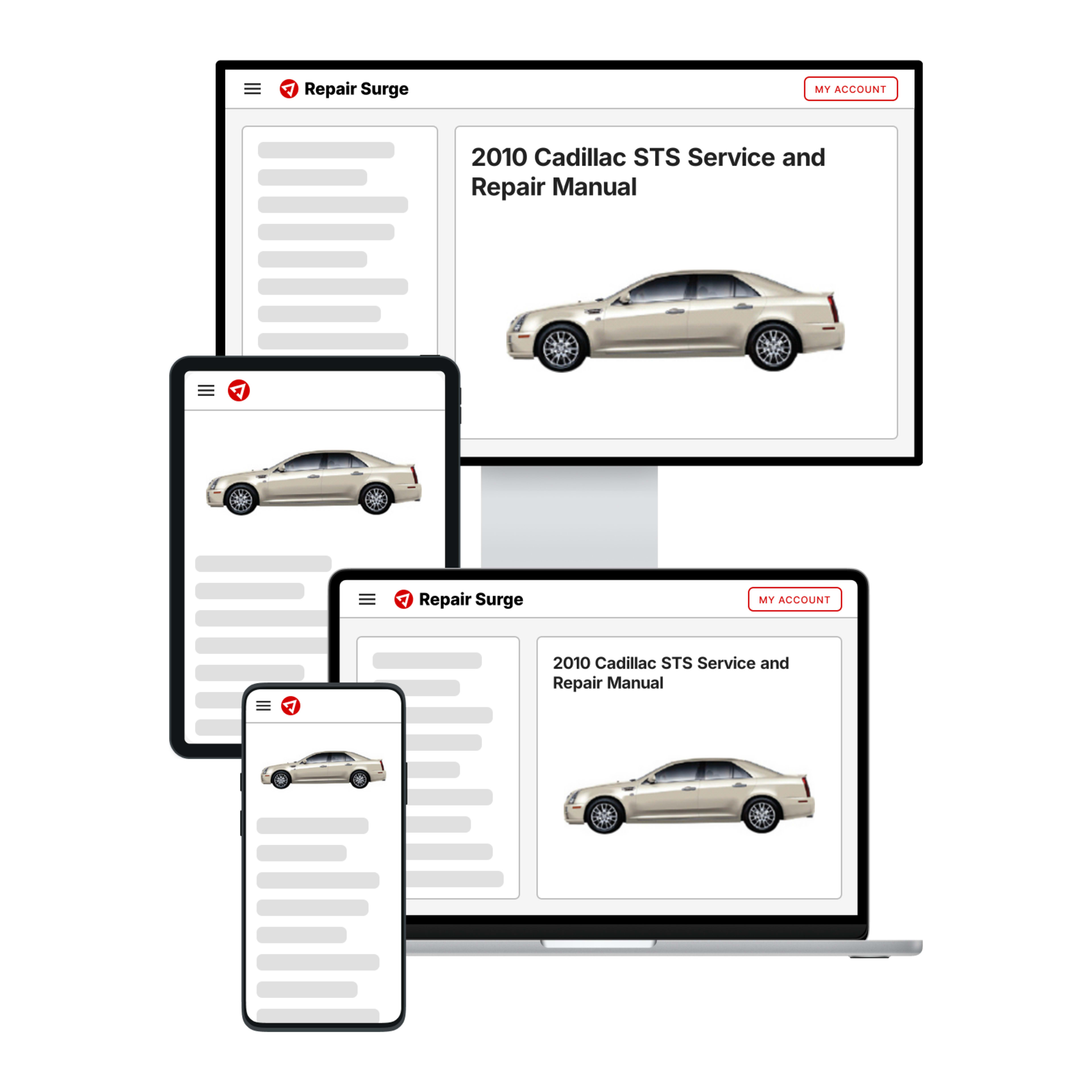 2010 Cadillac STS service and repair manual hero image