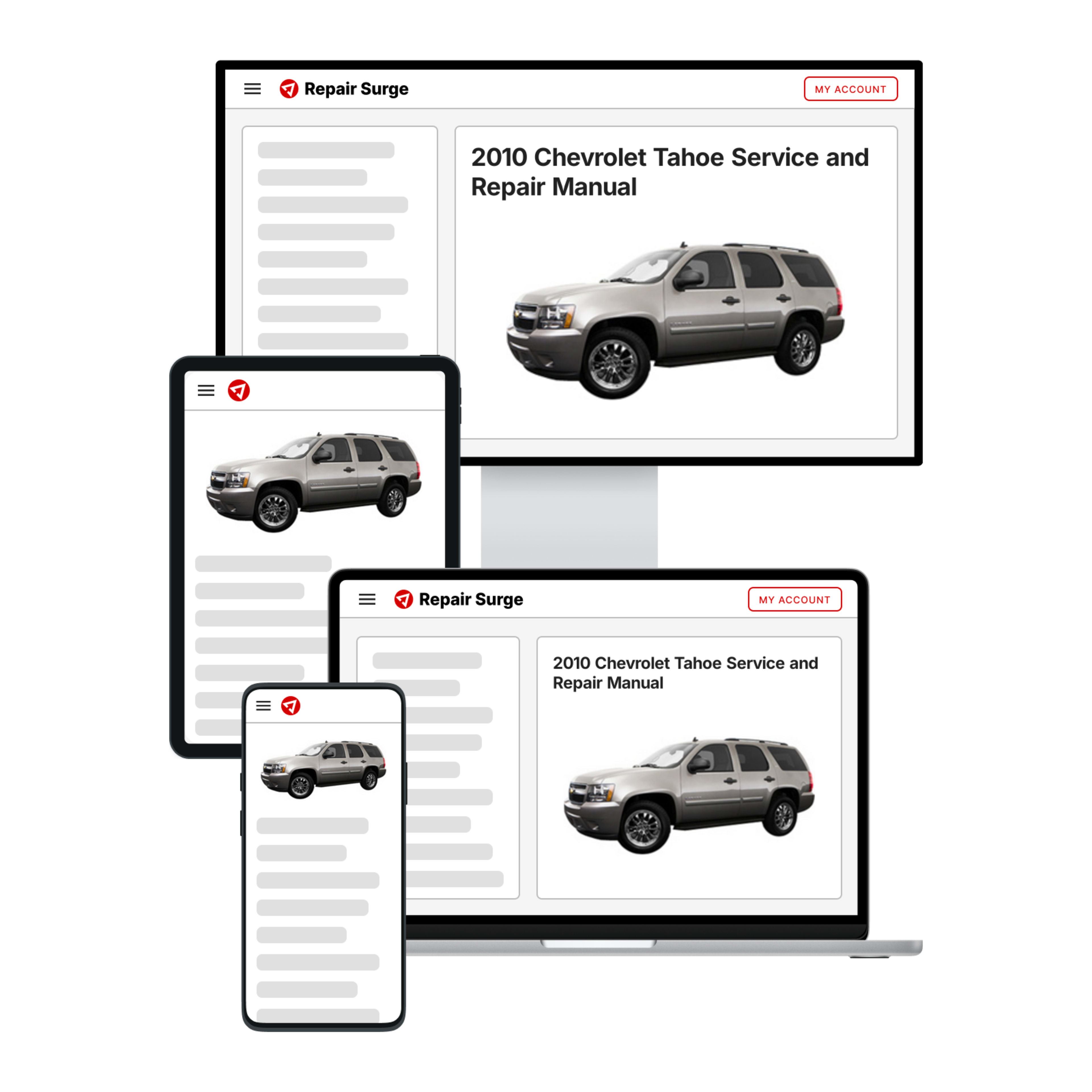 2010 Chevrolet Tahoe service and repair manual hero image