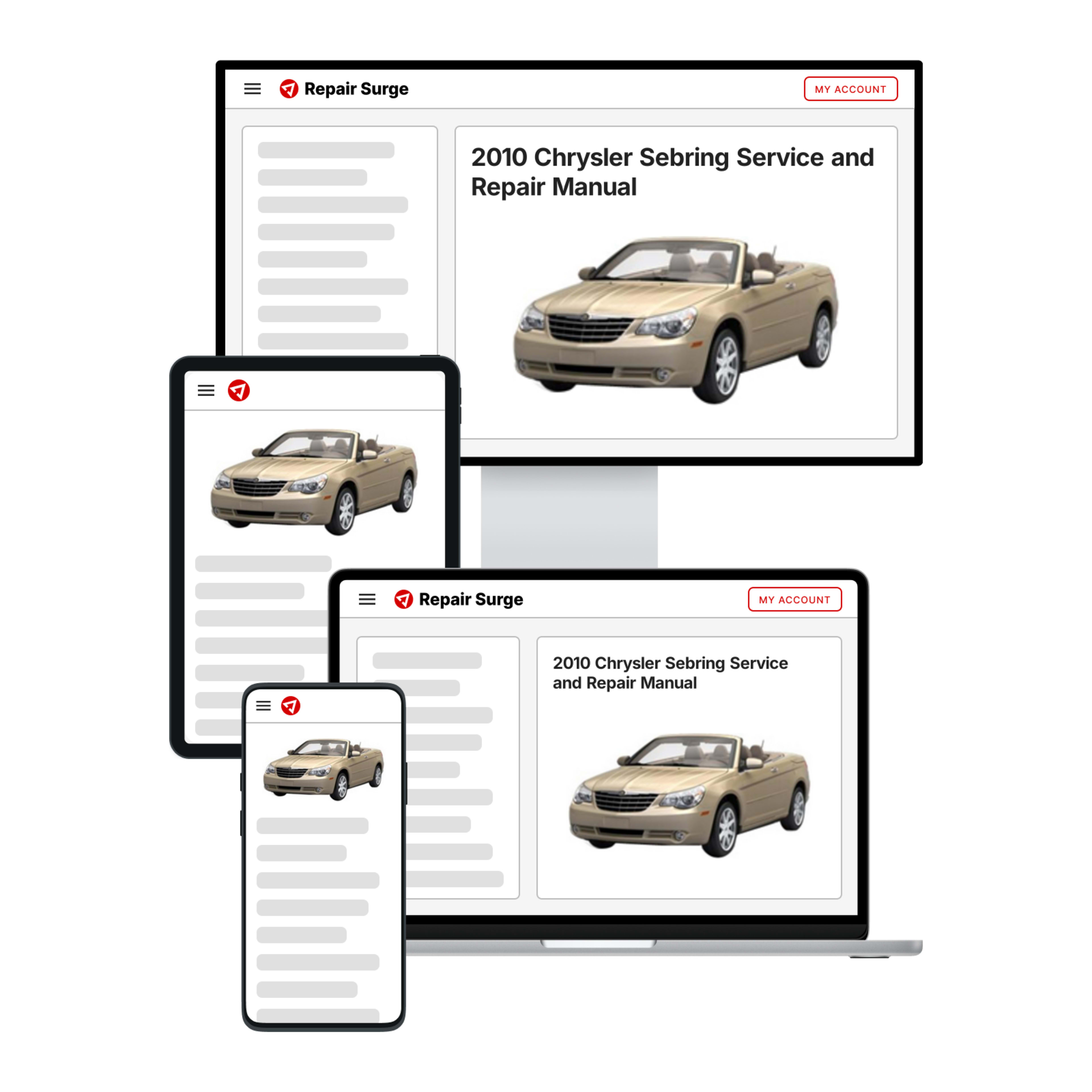 2010 Chrysler Sebring service and repair manual hero image