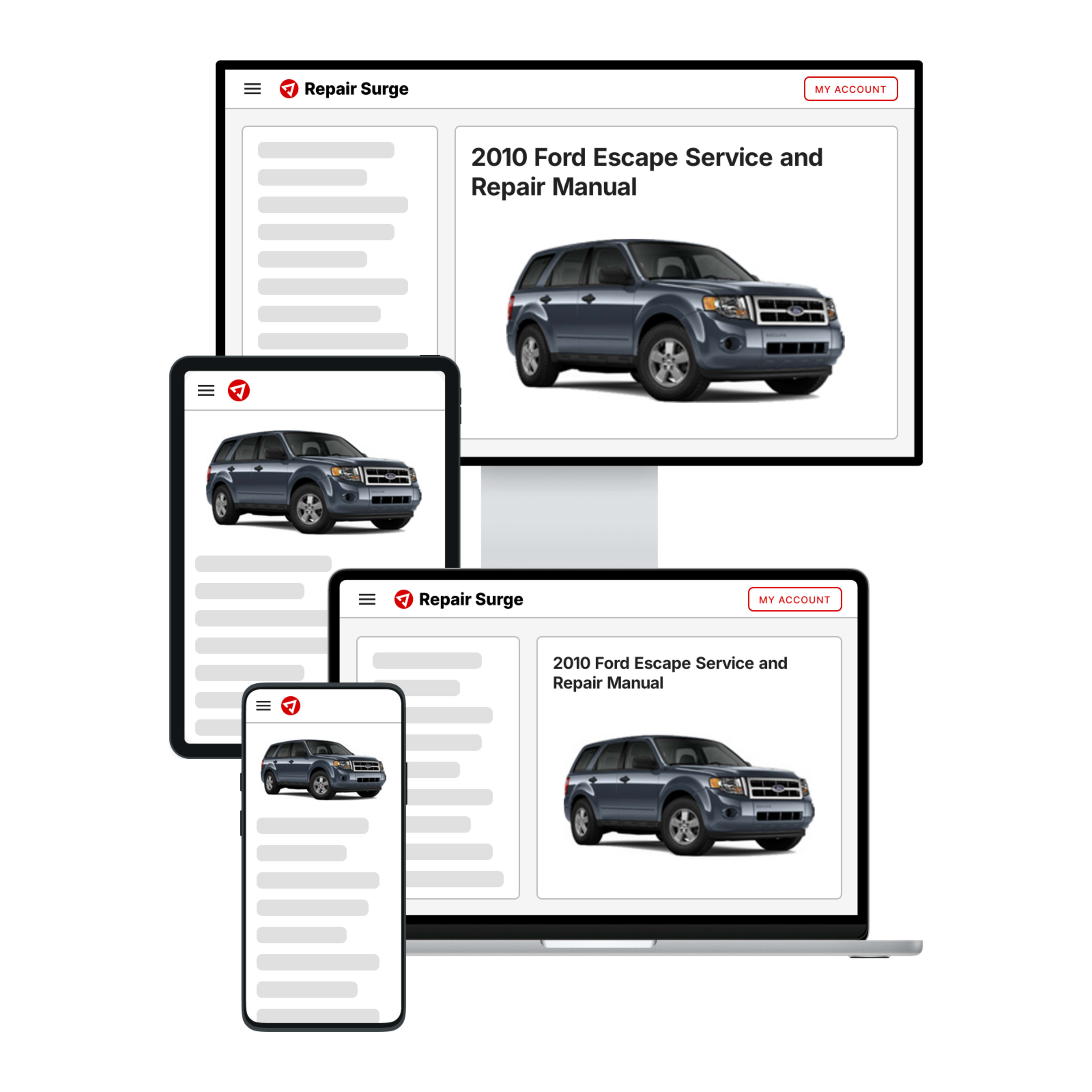 2010 Ford Escape service and repair manual hero image