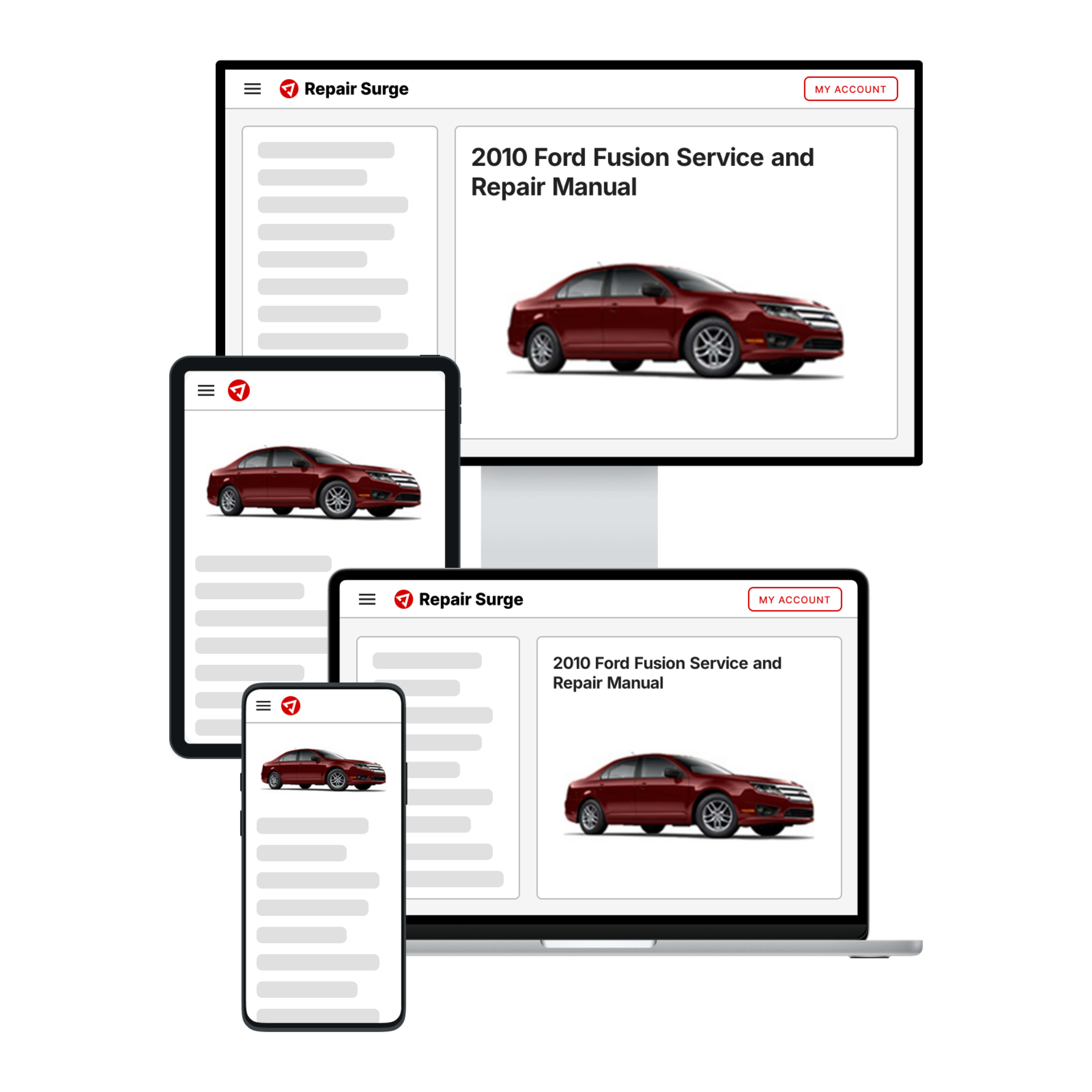 2010 Ford Fusion service and repair manual hero image